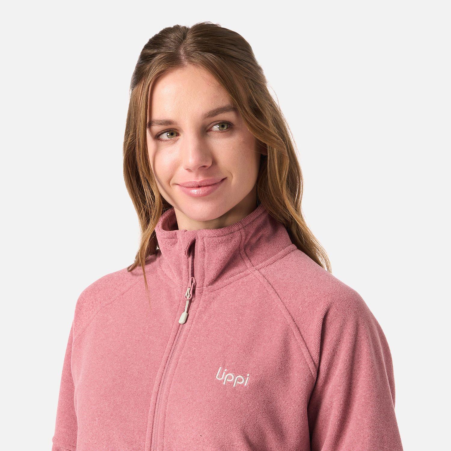Polar Mujer Stripes Nano-F Full Zip Rosa Oscuro Lippi V26-3