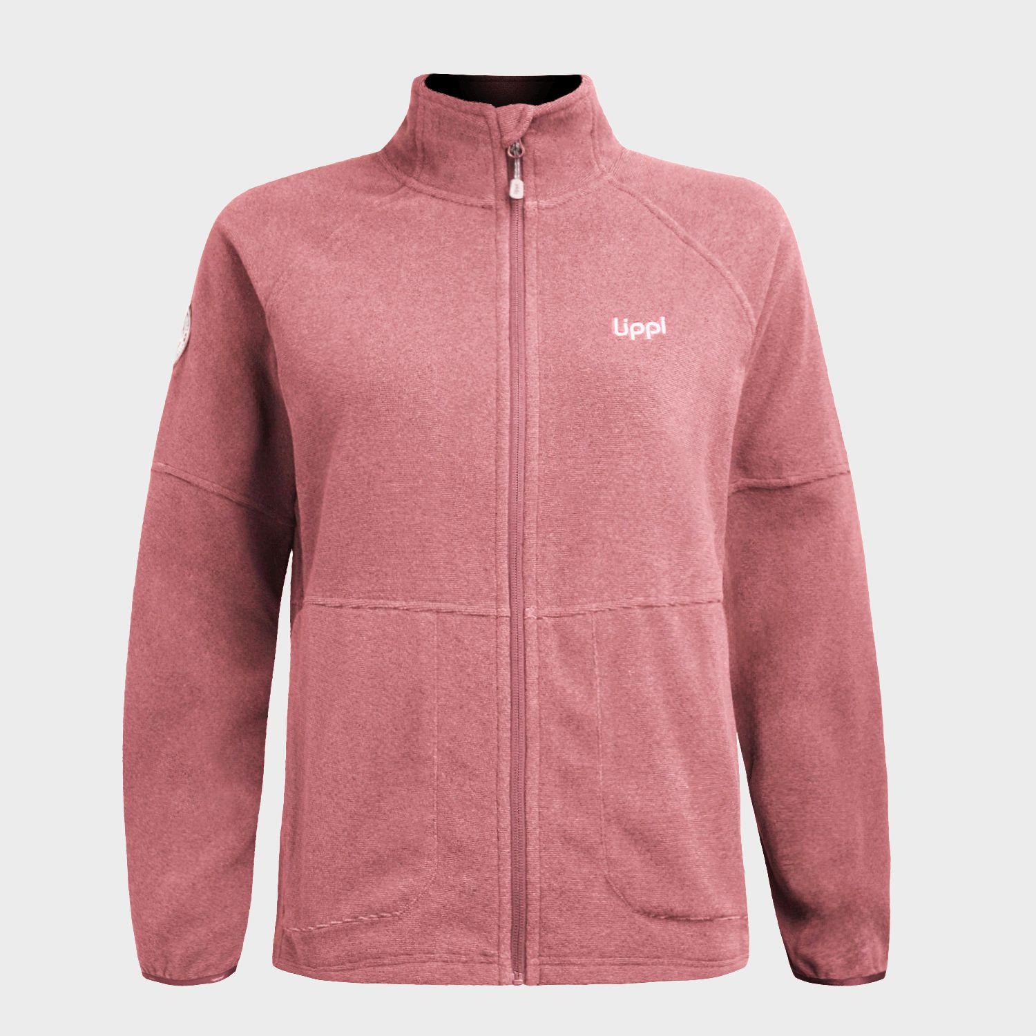 Polar Mujer Stripes Nano-F Full Zip Rosa Oscuro Lippi V26-6
