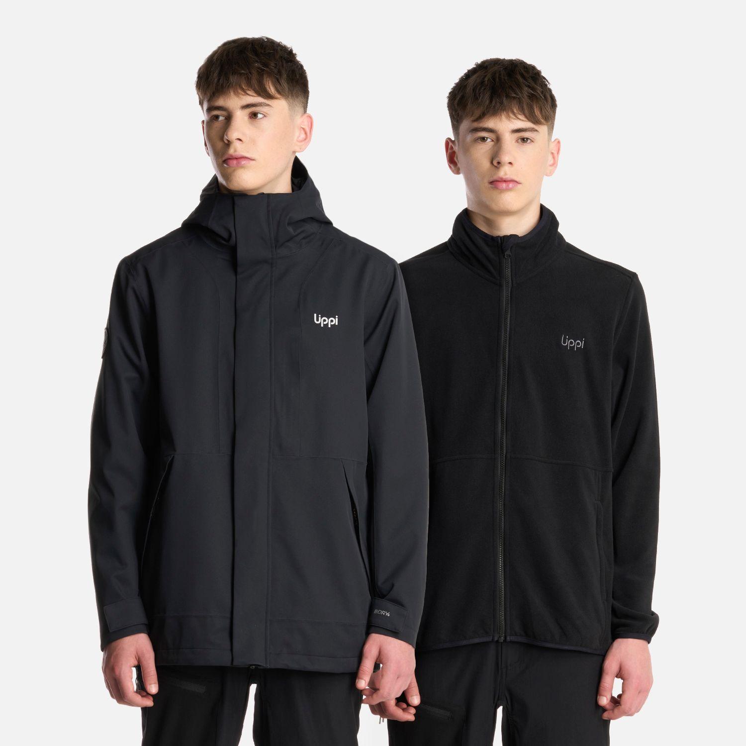 Chaqueta Teen Boy Lake Fusion 3 B-Dry Hoody Negro Lippi I25-0