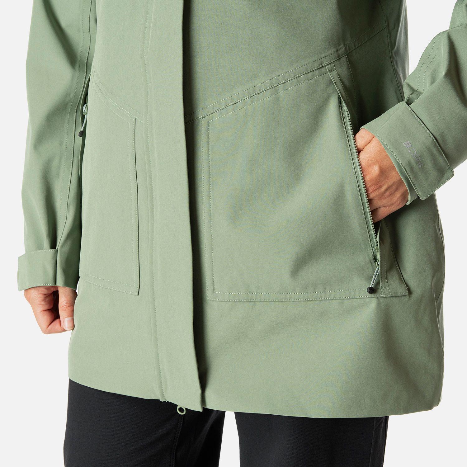 Chaqueta Mujer Hicken Fusion-3 B-Dry Hoody Jacket Jade Oscuro Lippi I26-4