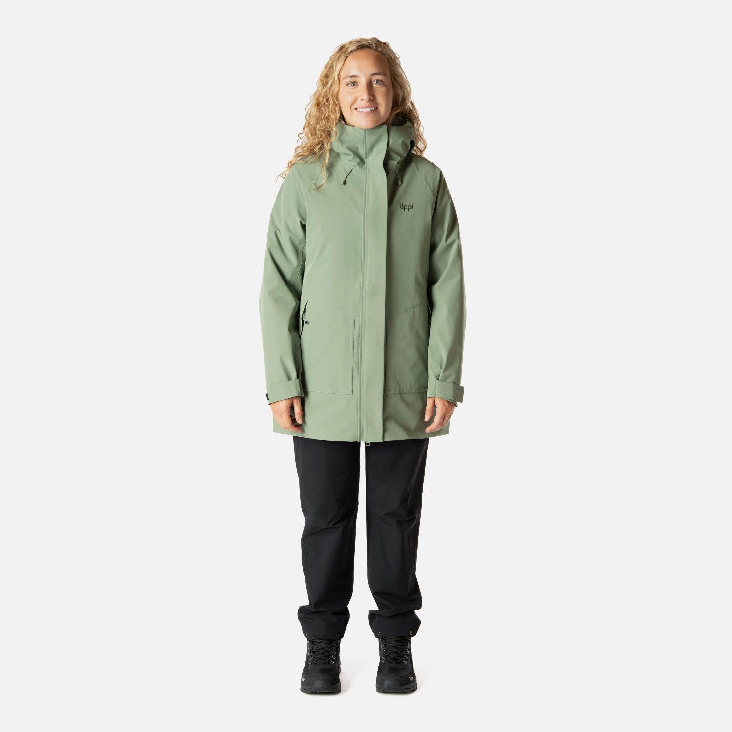 Chaqueta Mujer Hicken Fusion-3 B-Dry Hoody Jacket Jade Oscuro Lippi I26-7