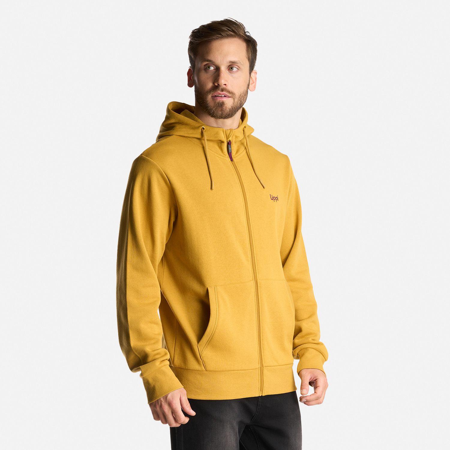 Poleron Hombre Ulmo Full Zip Hoody Sweatshirt Mostaza Lippi-2