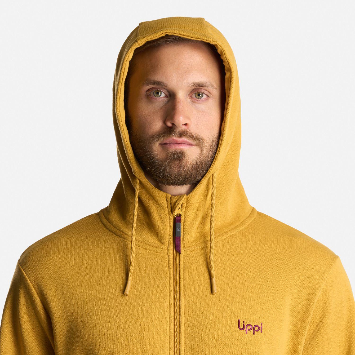 Poleron Hombre Ulmo Full Zip Hoody Sweatshirt Mostaza Lippi-5