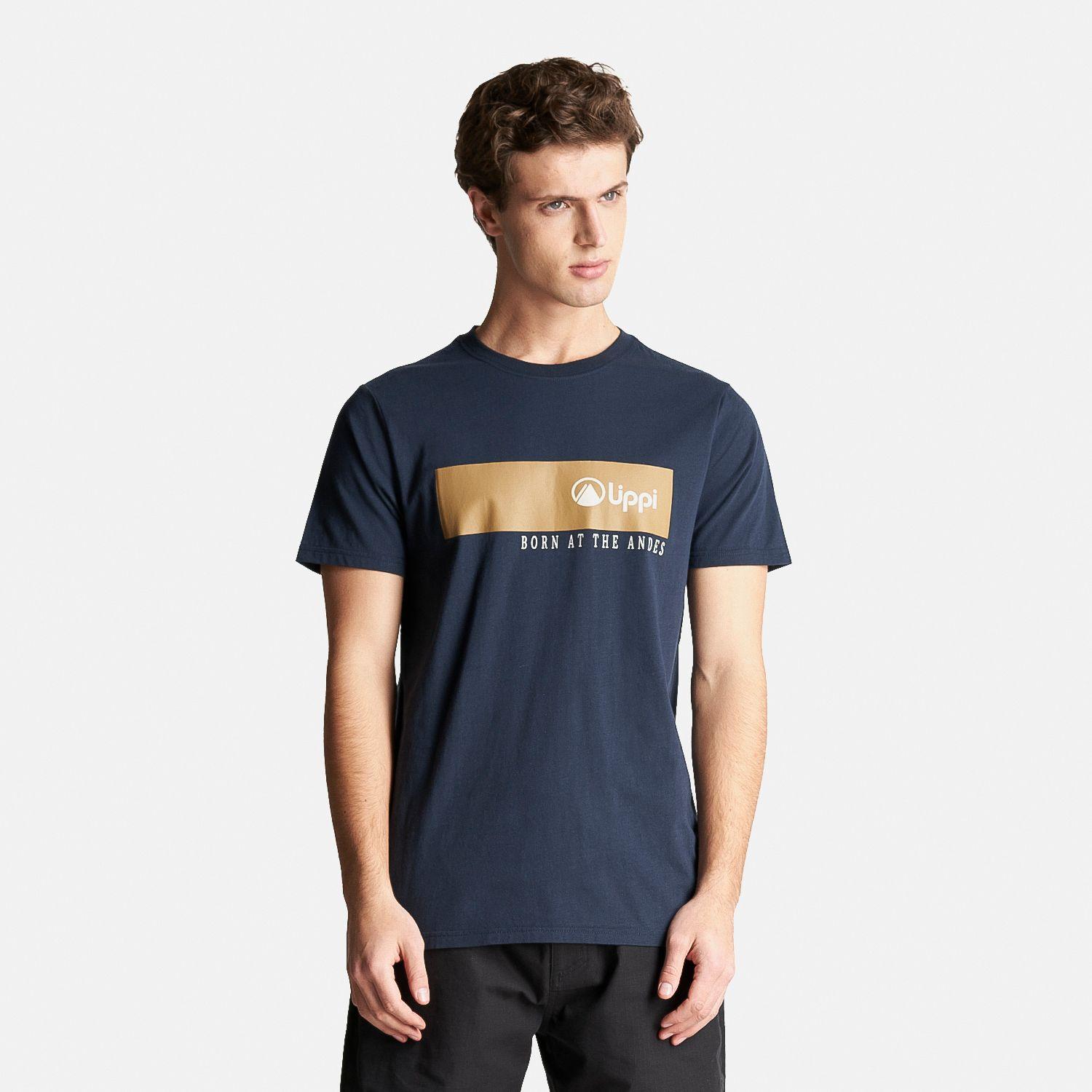 Polera Hombre Logo Lippi T-Shirt Front Line Azul Noche Lippi-1