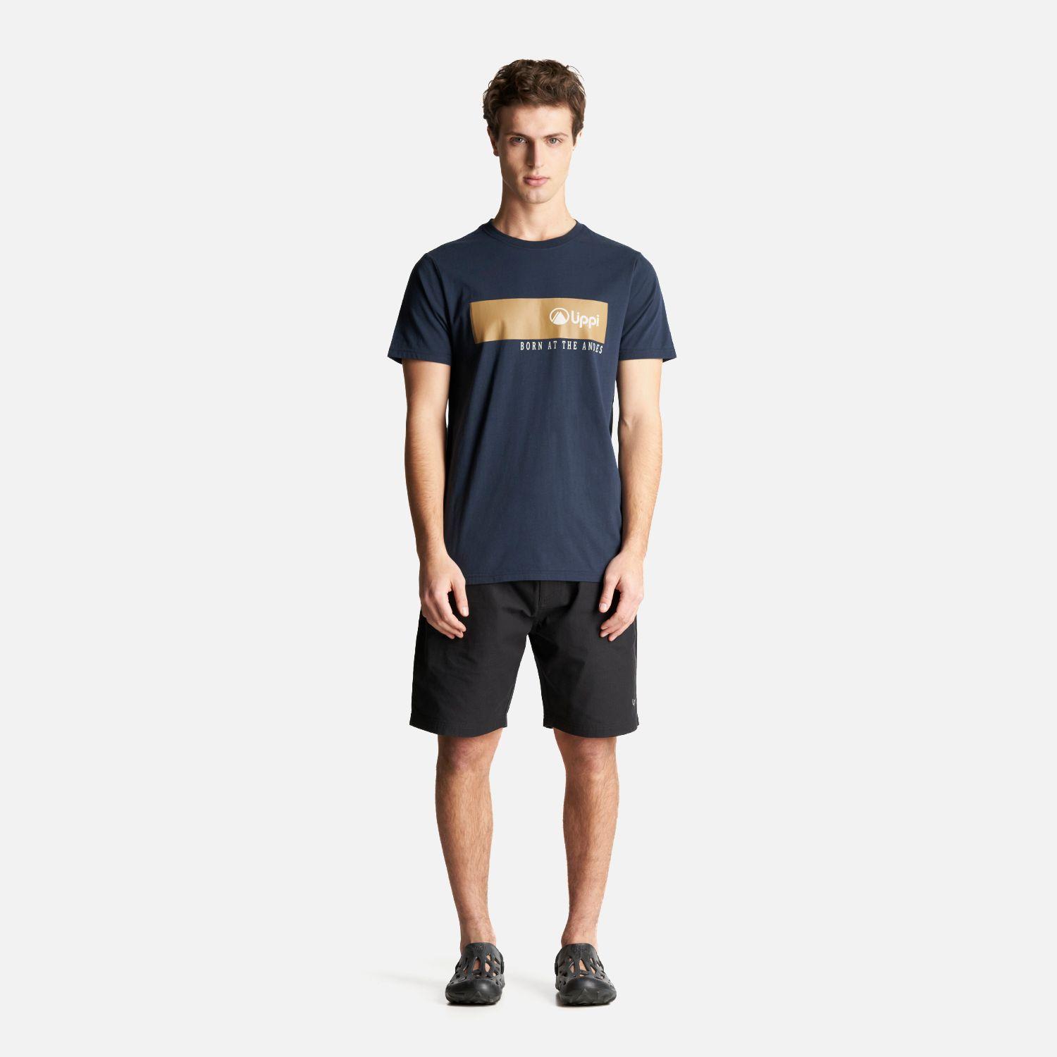 Polera Hombre Logo Lippi T-Shirt Front Line Azul Noche Lippi-6