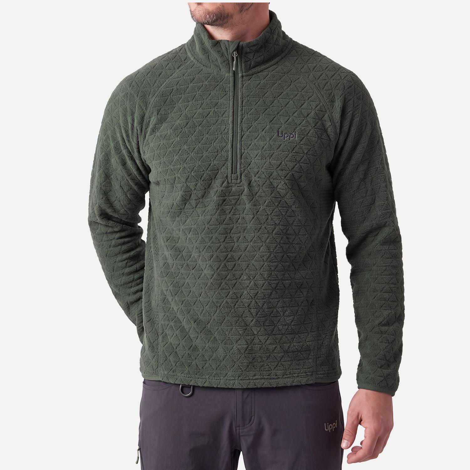Polerón Hombre Jacaranda Nano-F 1/4 Zip Verde Militar Lippi V27-1