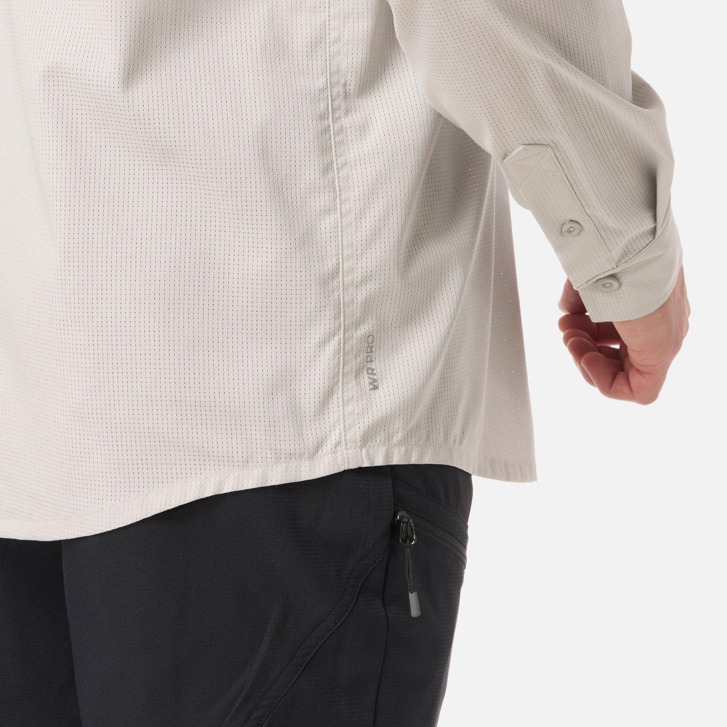 Camisa Hombre Rosselot Long Sleeve Q-Dry Shirt Gris Claro Lippi V26-5