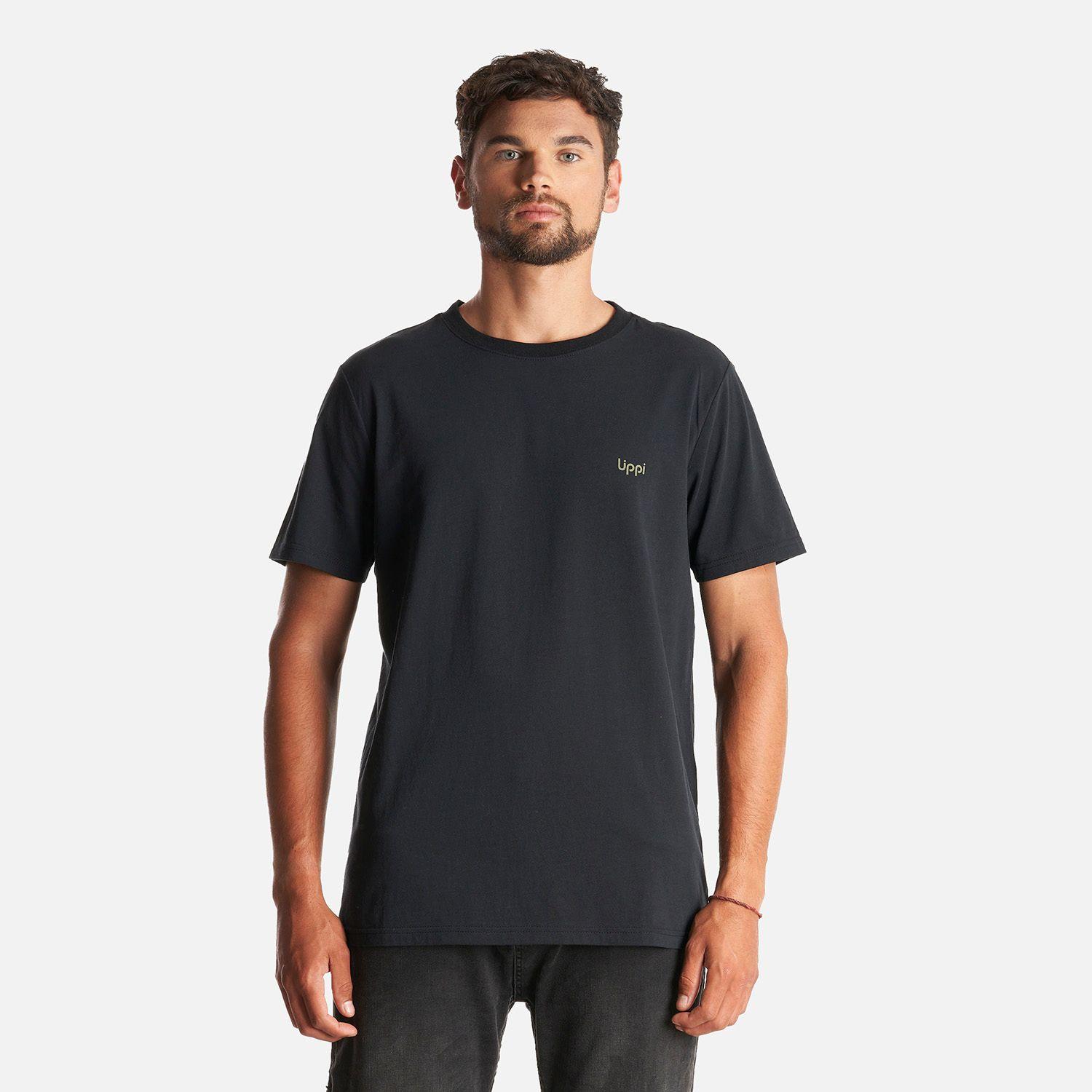 Polera Hombre Ulmo Cotton UV-Stop T-Shirt Negro Lippi I23-1
