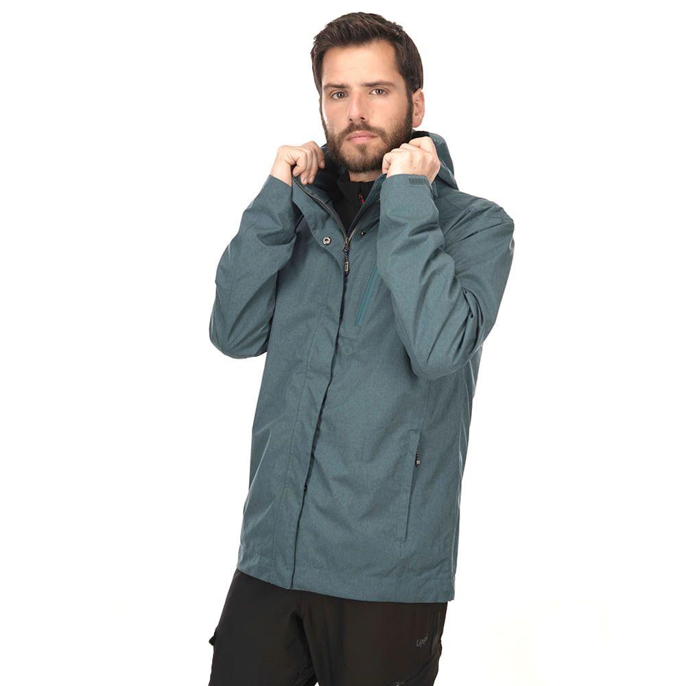 Chaqueta Hombre Drizzle B-Dry Hoody Jacket Melange Grafito Lippi-2