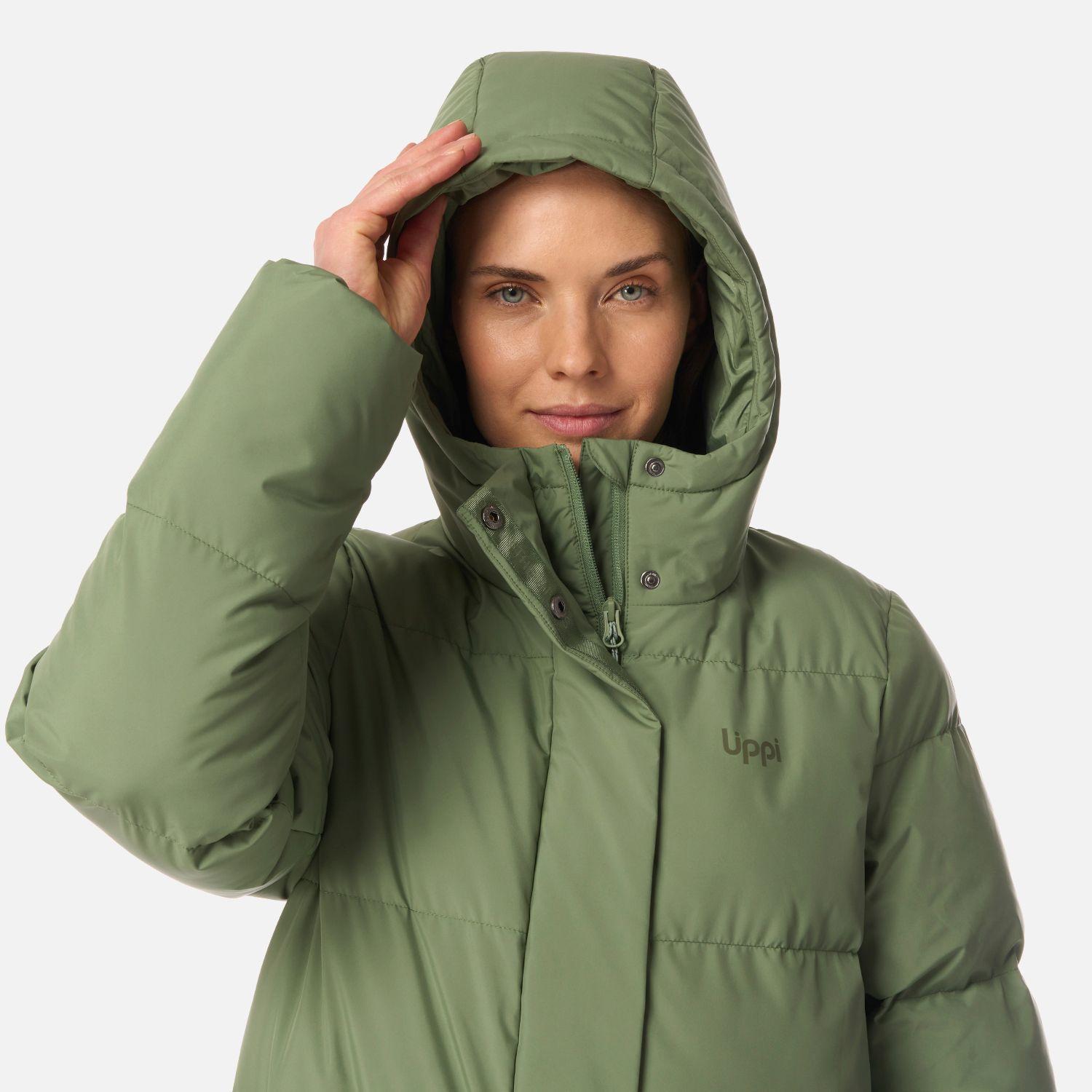 Chaqueta Mujer Long And Warm Steam-Pro Hoody Jacket Jade Oscuro Lippi I26-3