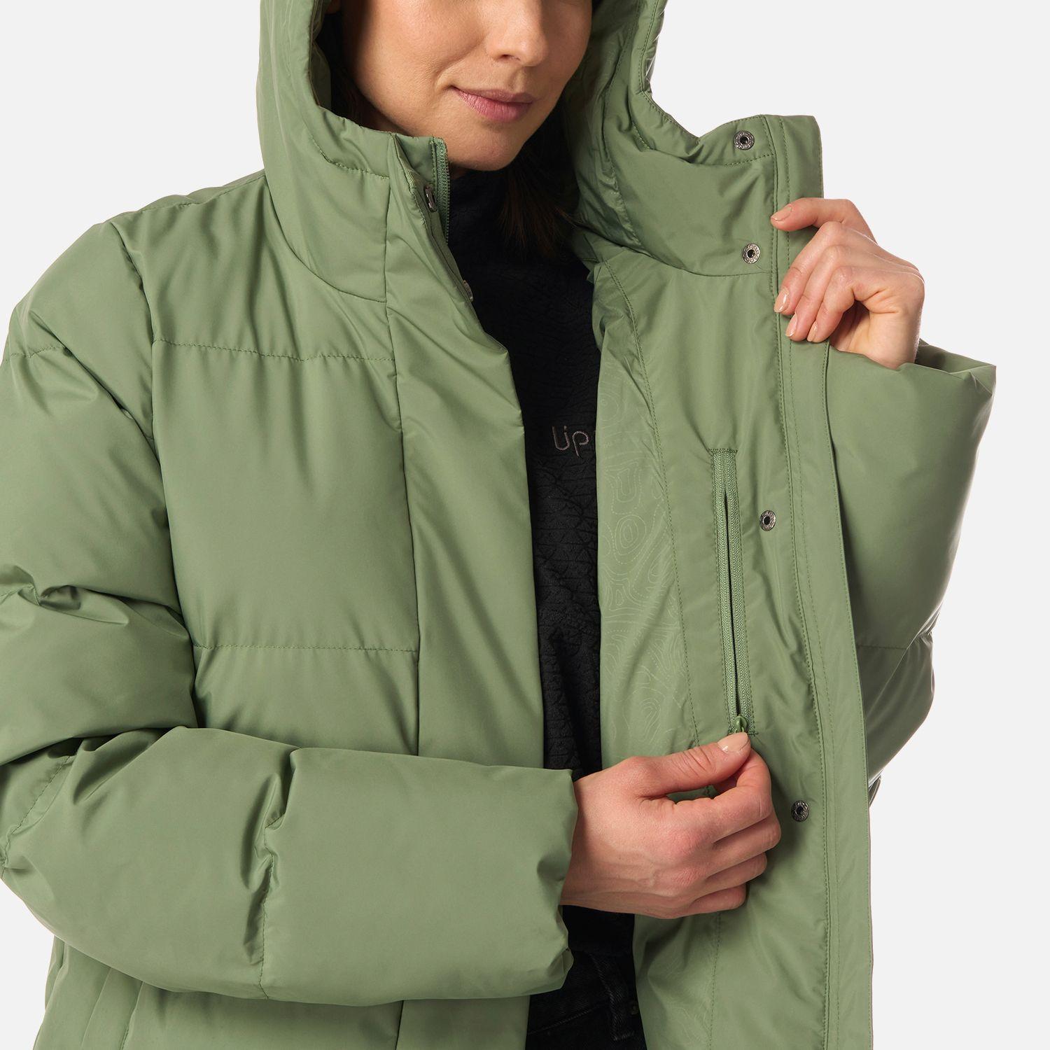Chaqueta Mujer Long And Warm Steam-Pro Hoody Jacket Jade Oscuro Lippi I26-6