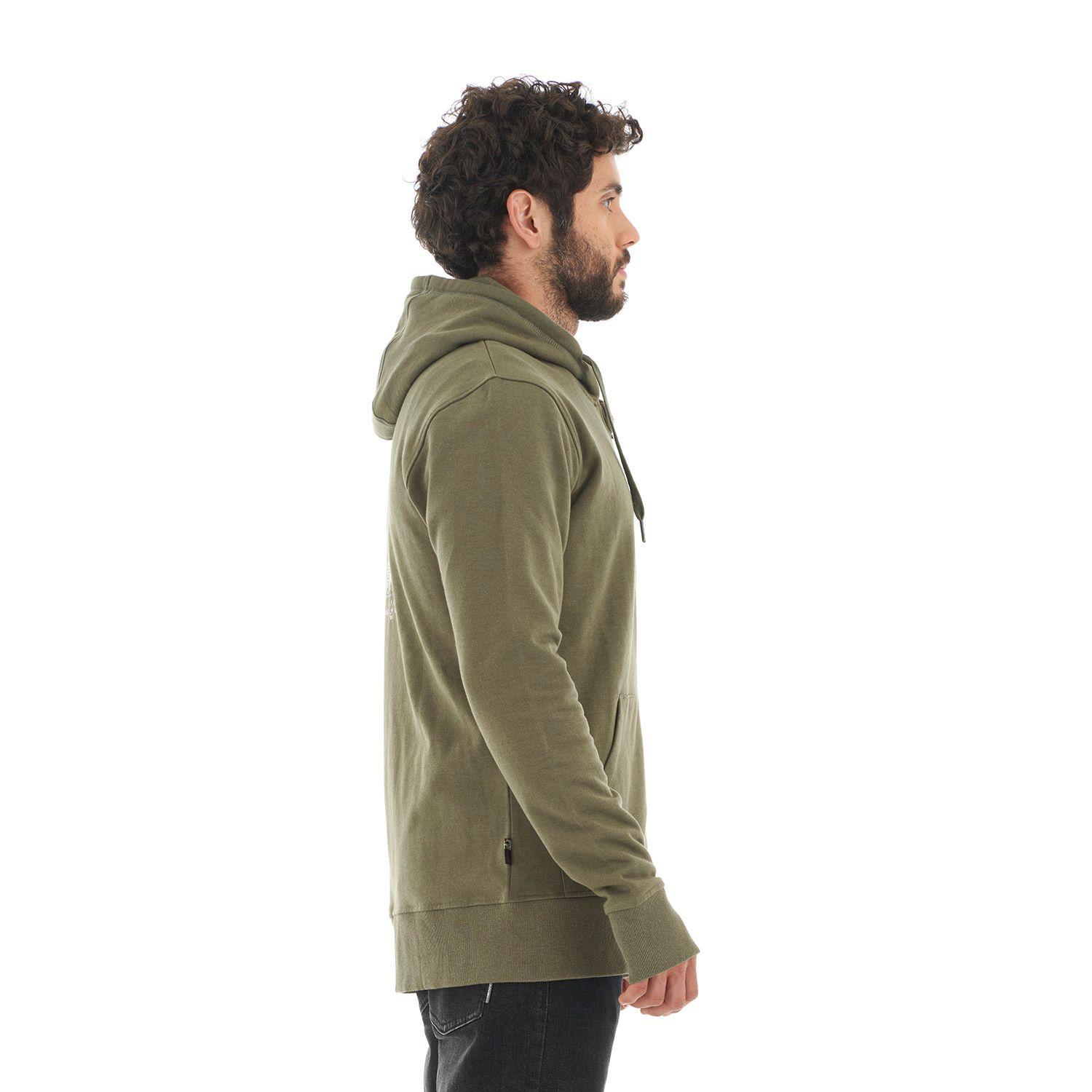 Poleron Hombre Ninja Verde Militar Haka Honu V22-3