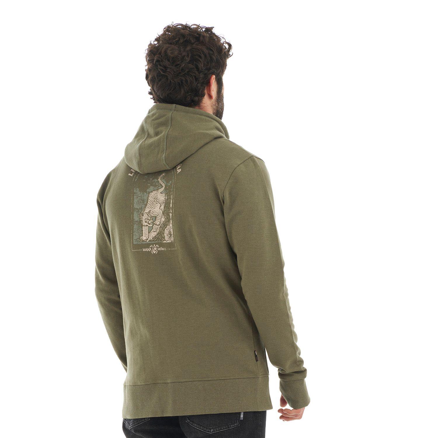 Poleron Hombre Ninja Verde Militar Haka Honu V22-4