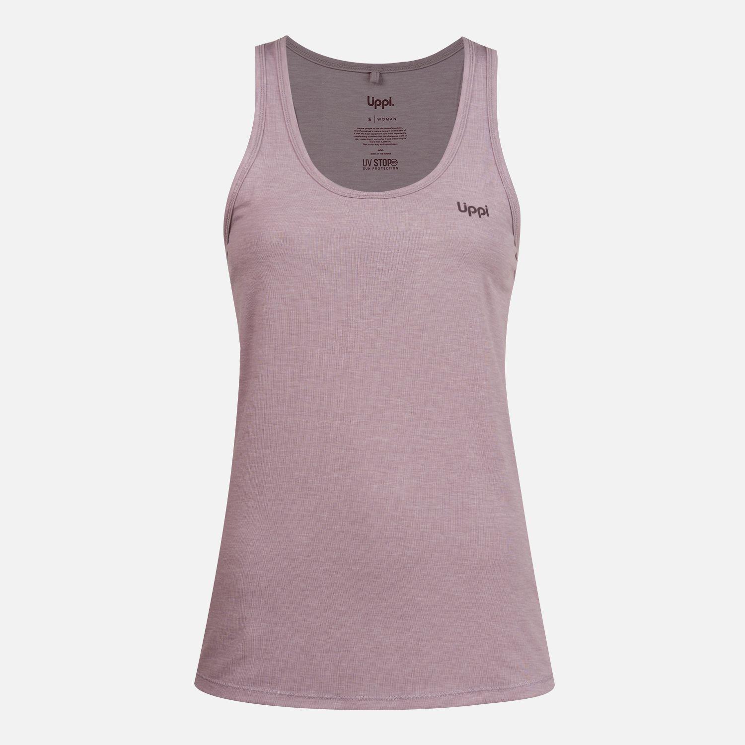 Polera Mujer Summit UV-Stop Tank Melange Malva Lippi-0