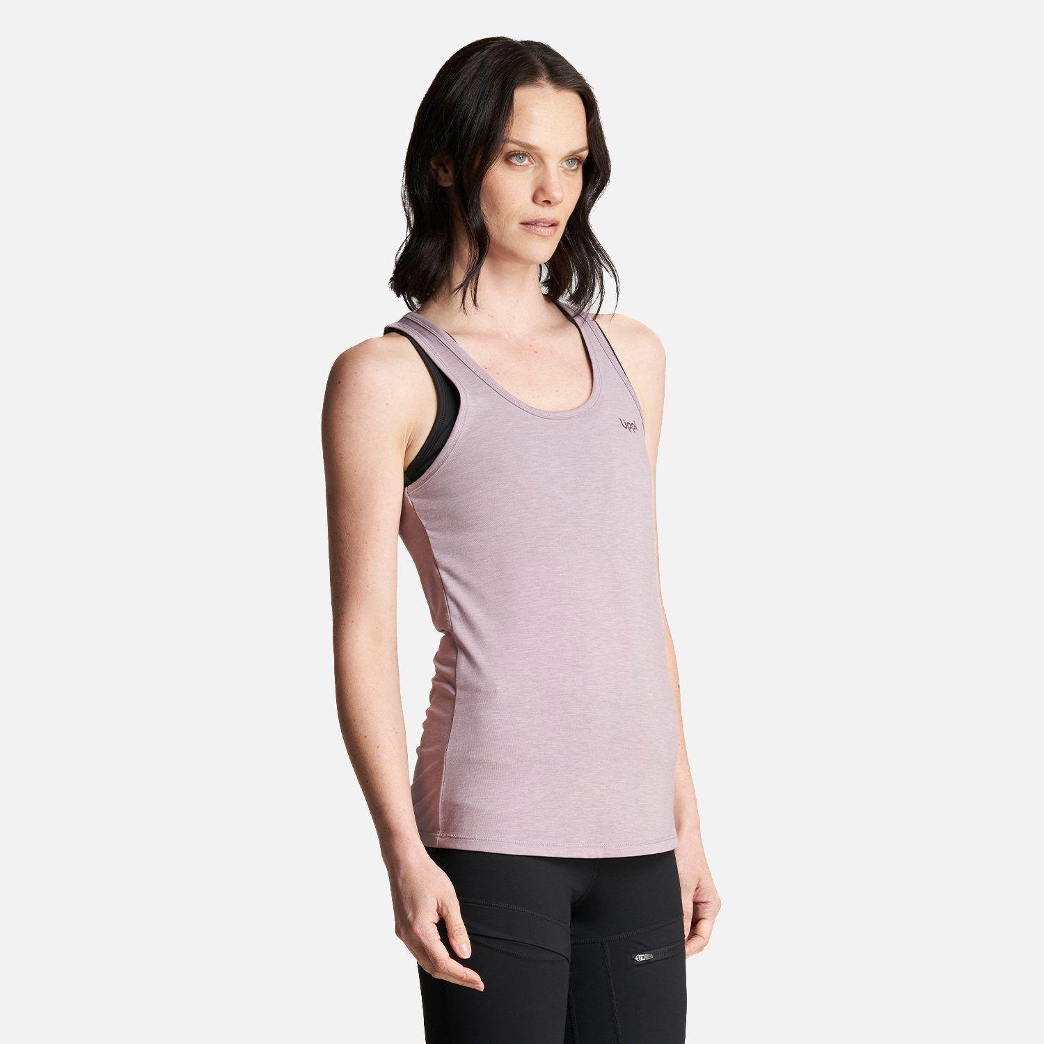 Polera Mujer Summit UV-Stop Tank Melange Malva Lippi-2