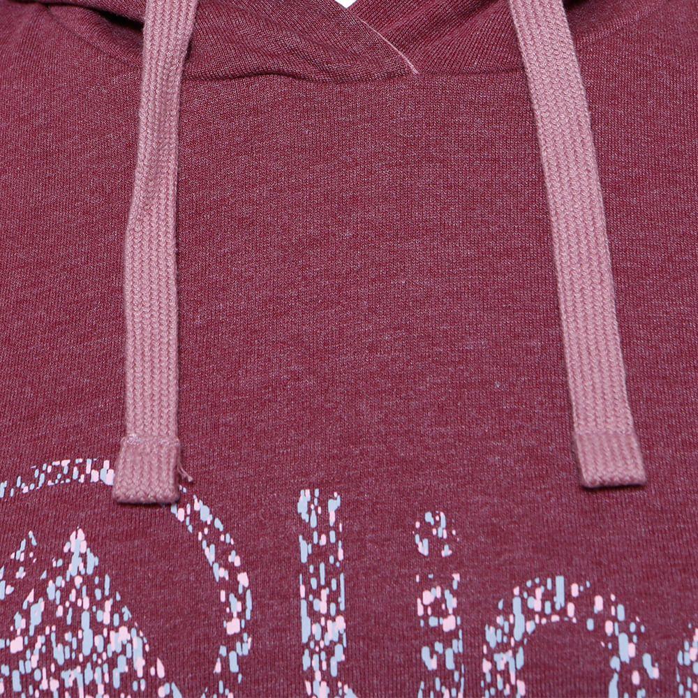 Poleron Mujer Insigne Cotton Hoody Melange Rosa Lippi V18-2