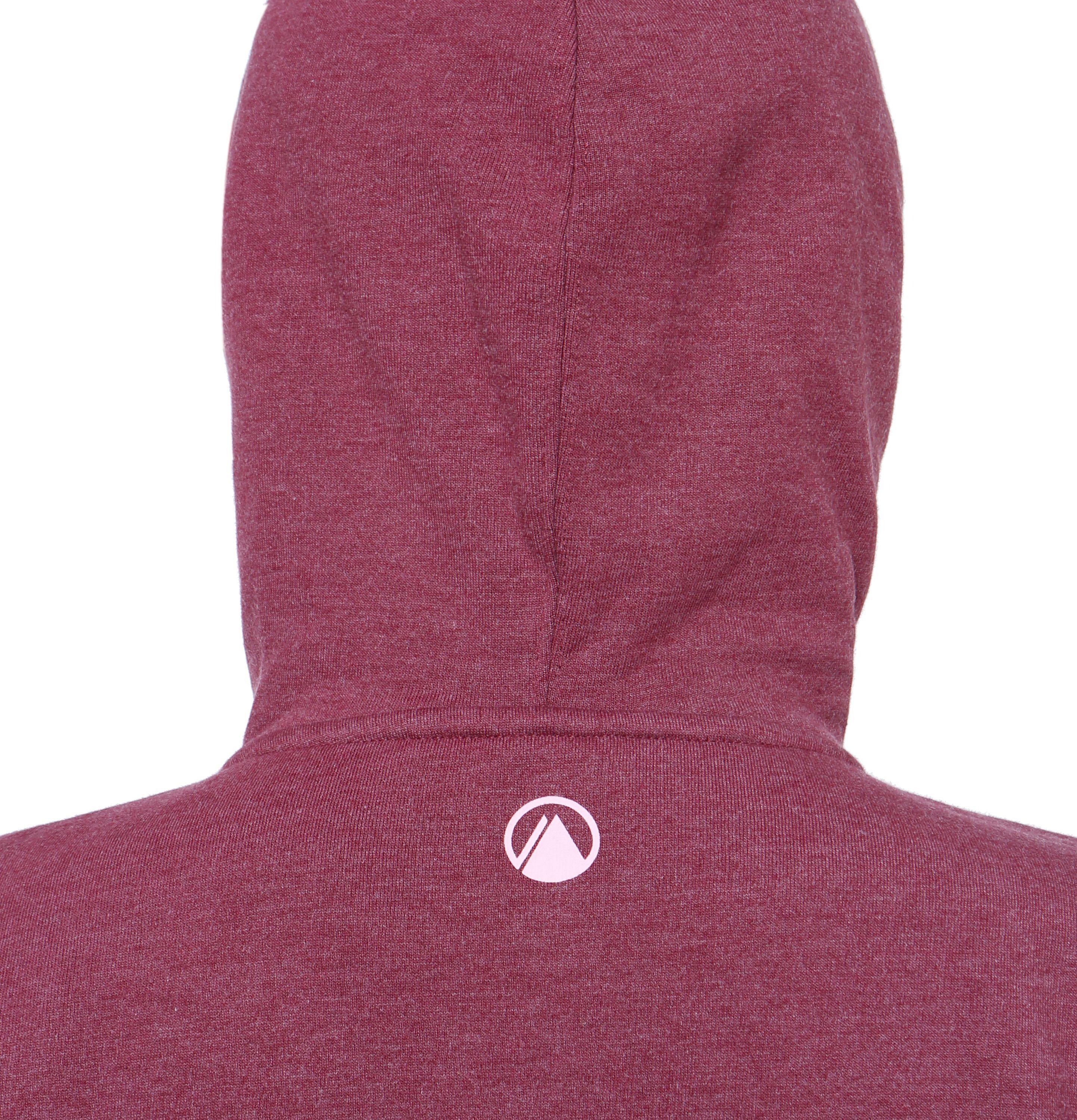 Poleron Mujer Insigne Cotton Hoody Melange Rosa Lippi V18-3