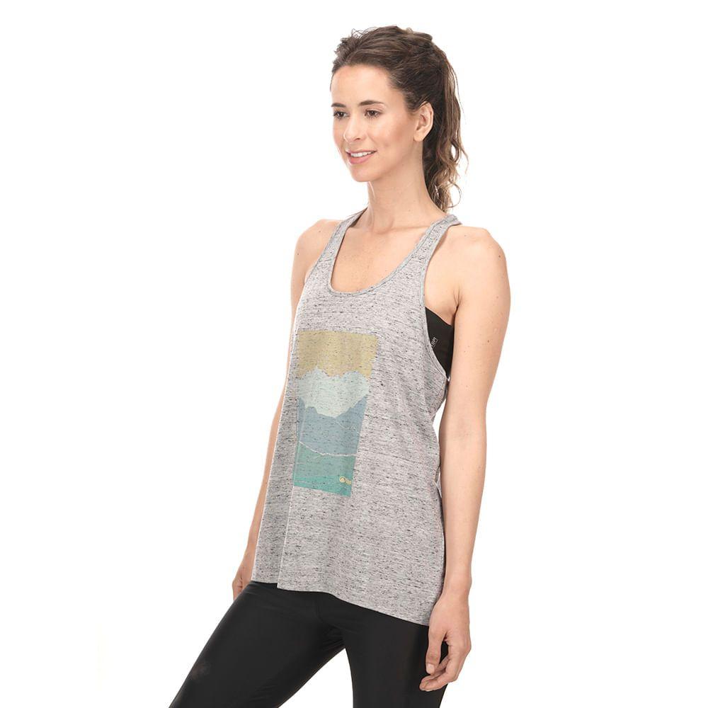 Polera Mujer Crux T-Shirt Melange Gris Oscuro Lippi-1