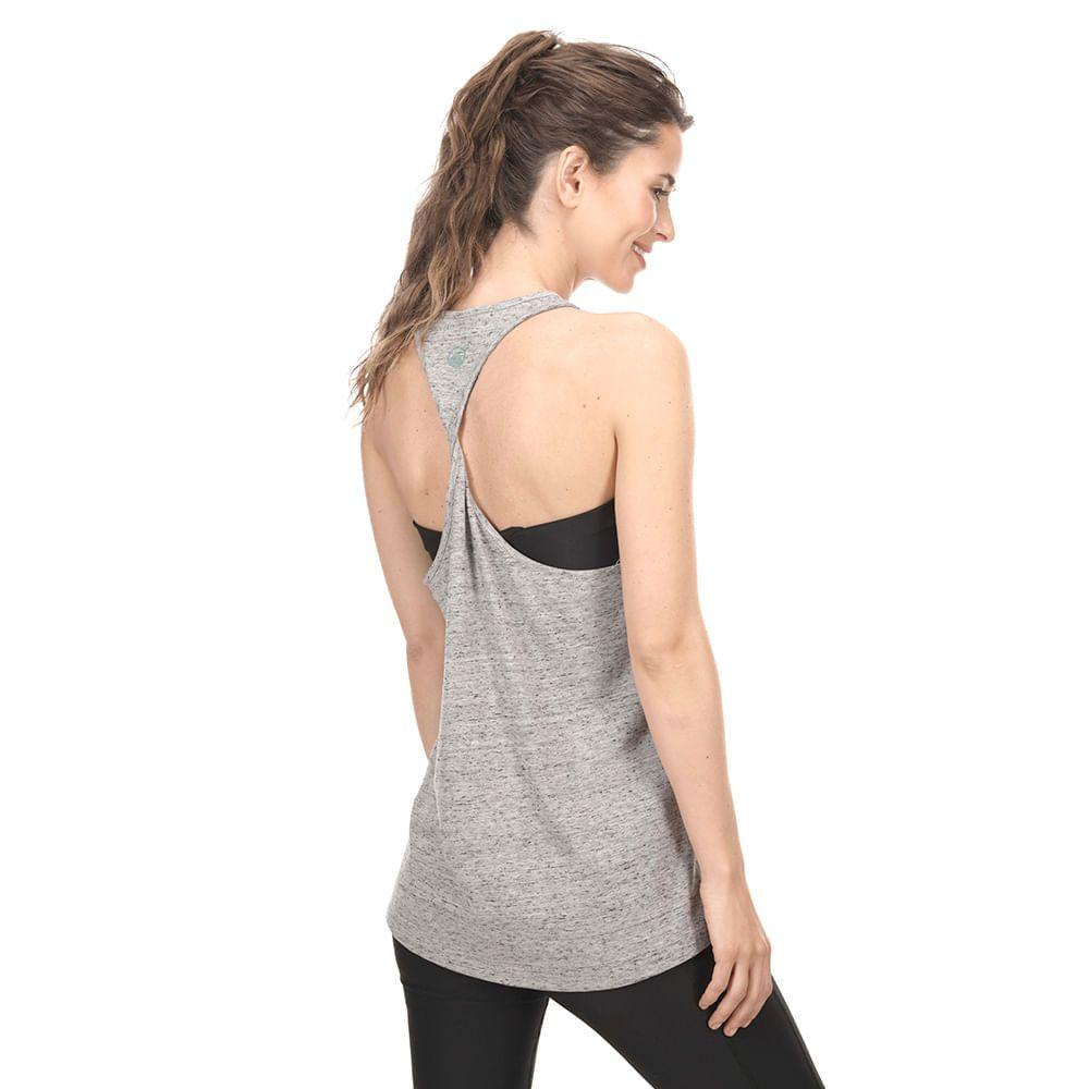 Polera Mujer Crux T-Shirt Melange Gris Oscuro Lippi-3