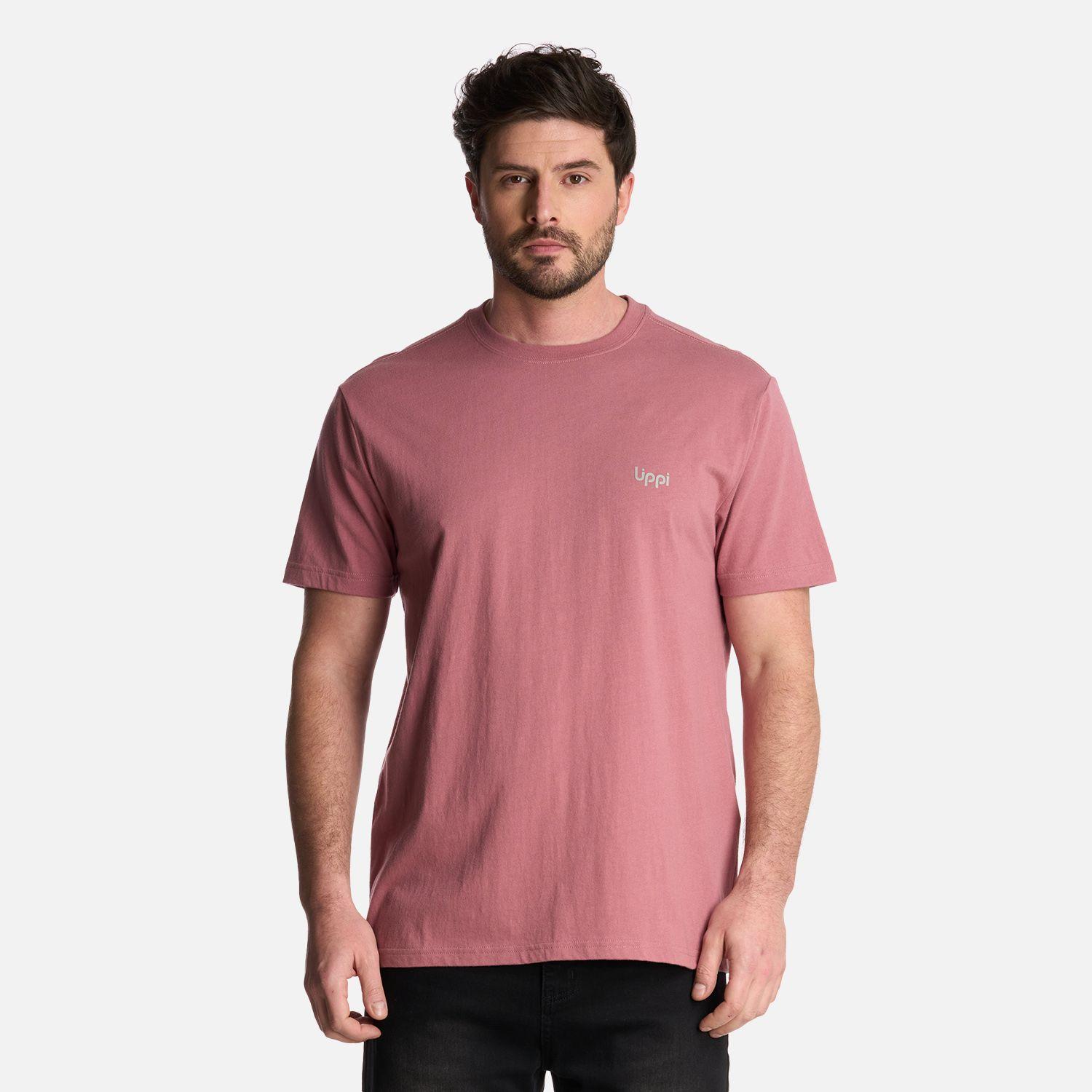 Polera Hombre Logo Lippi Back Print TShirt Rosa Oscuro Lippi-0