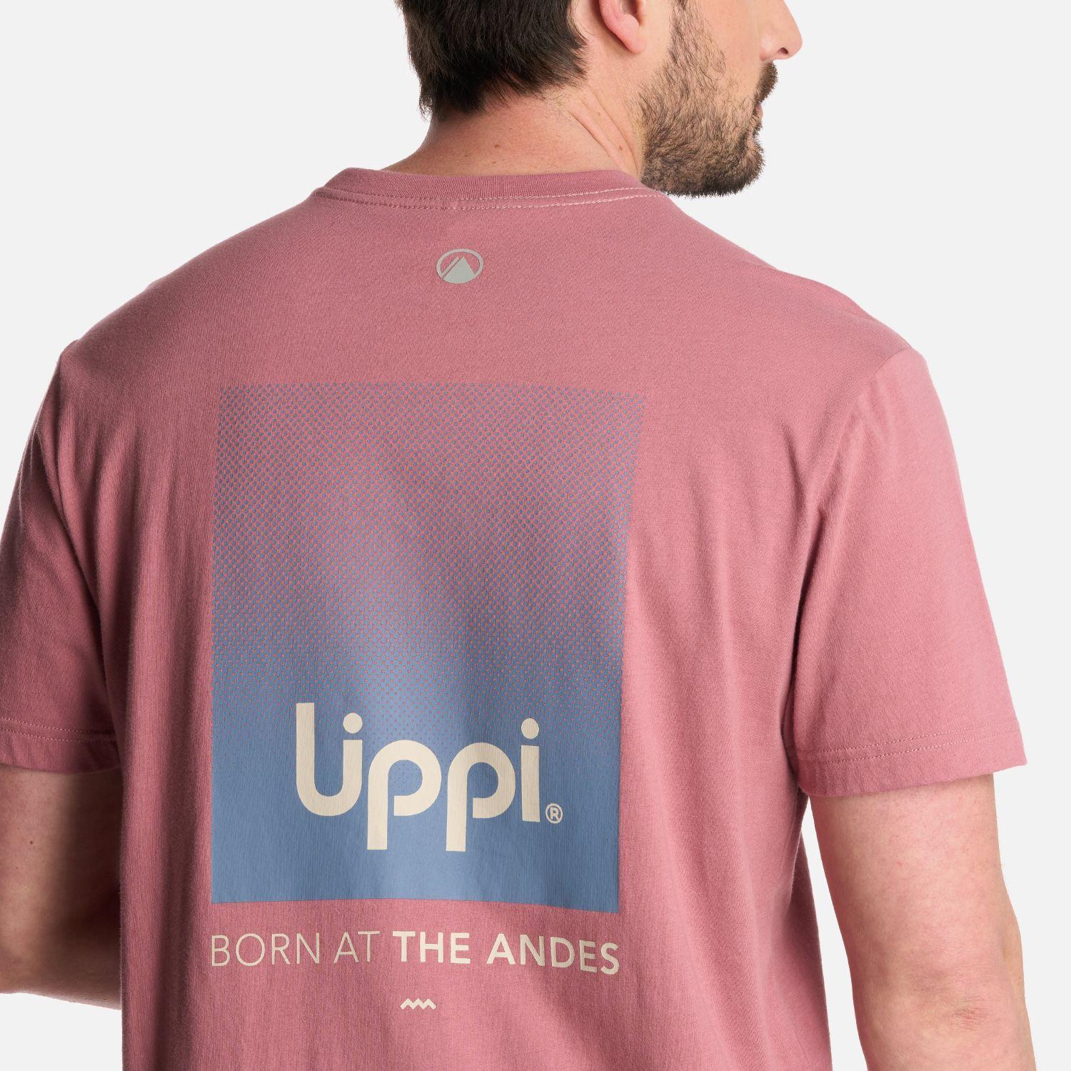 Polera Hombre Logo Lippi Back Print TShirt Rosa Oscuro Lippi-3