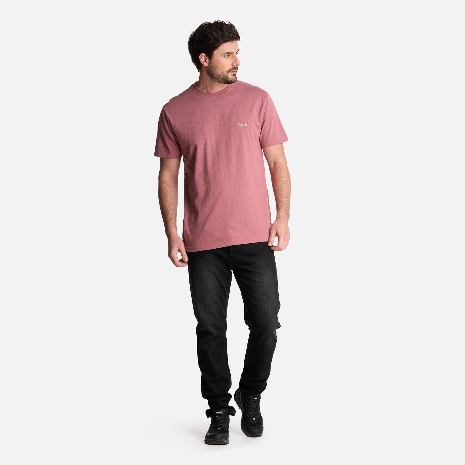 Polera Hombre Logo Lippi Back Print TShirt Rosa Oscuro Lippi-4