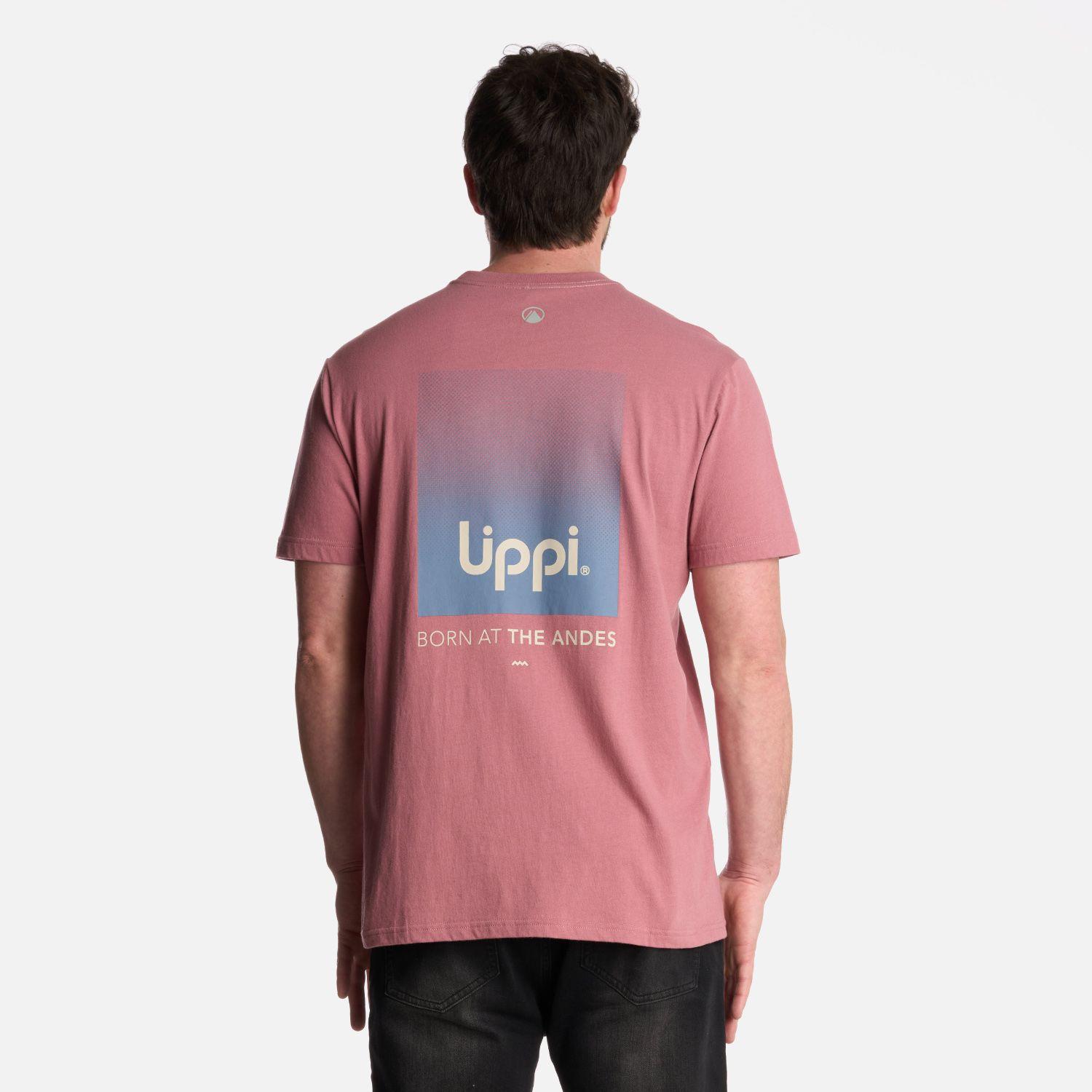 Polera Hombre Logo Lippi Back Print TShirt Rosa Oscuro Lippi-1