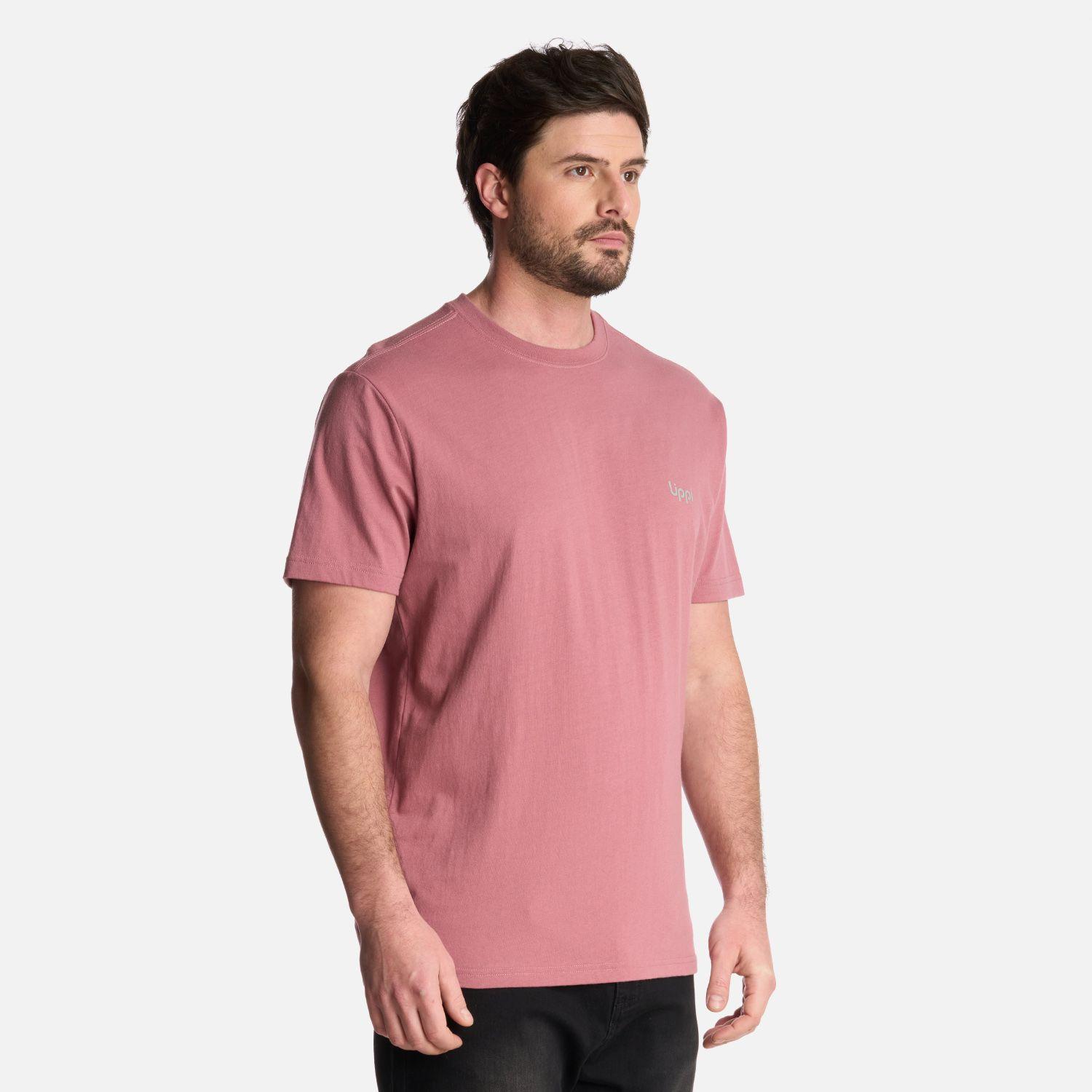 Polera Hombre Logo Lippi Back Print TShirt Rosa Oscuro Lippi-2