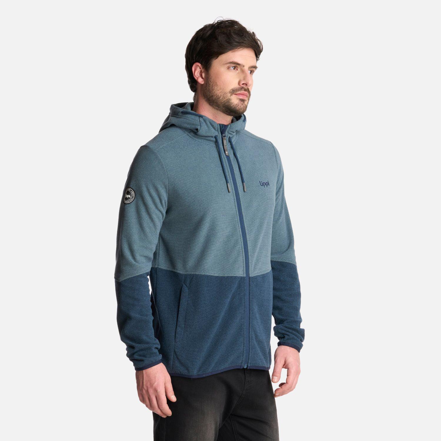 Polerón Hombre Stripes Nano-F Full Zip Hoody Azul Lippi-1