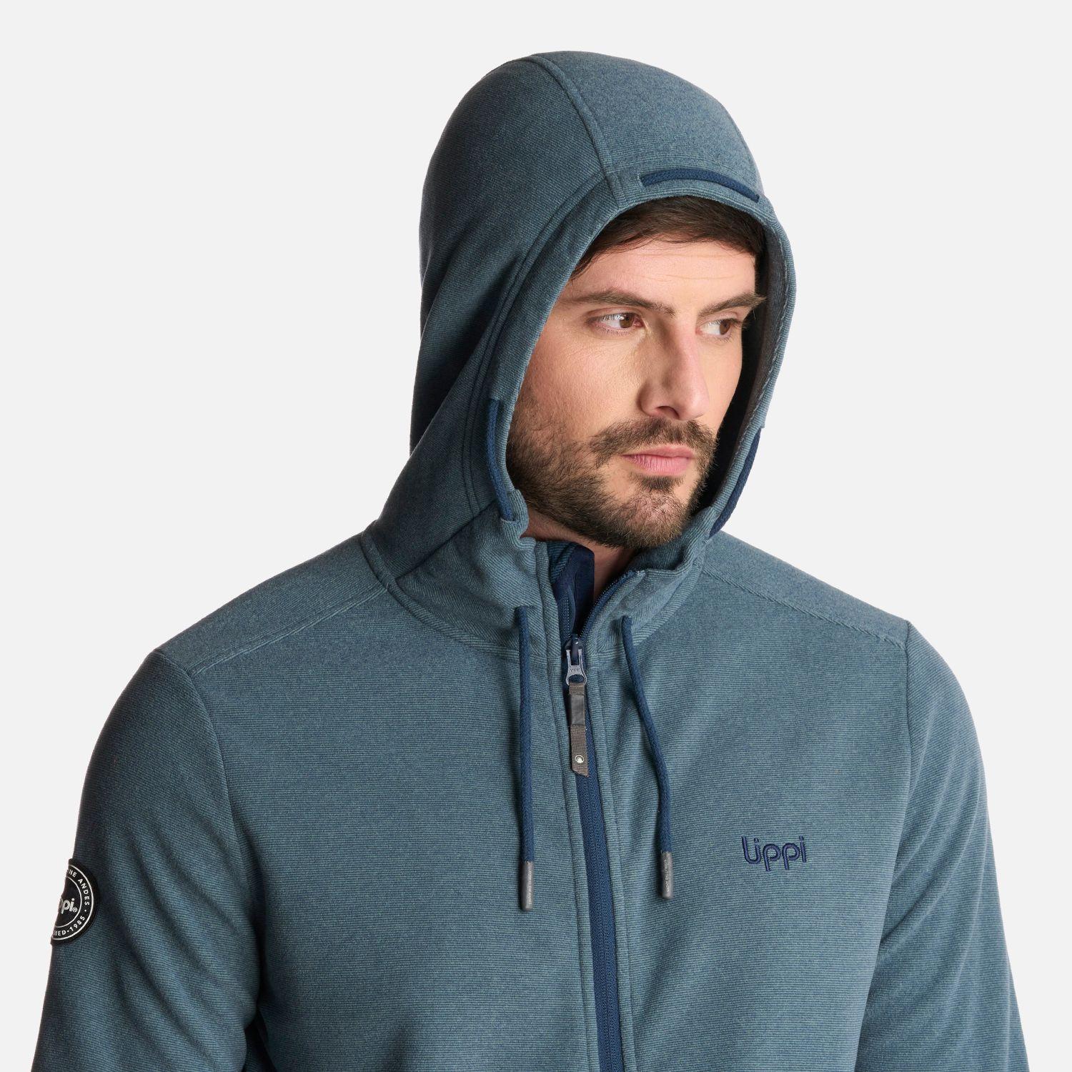 Polerón Hombre Stripes Nano-F Full Zip Hoody Azul Lippi-3
