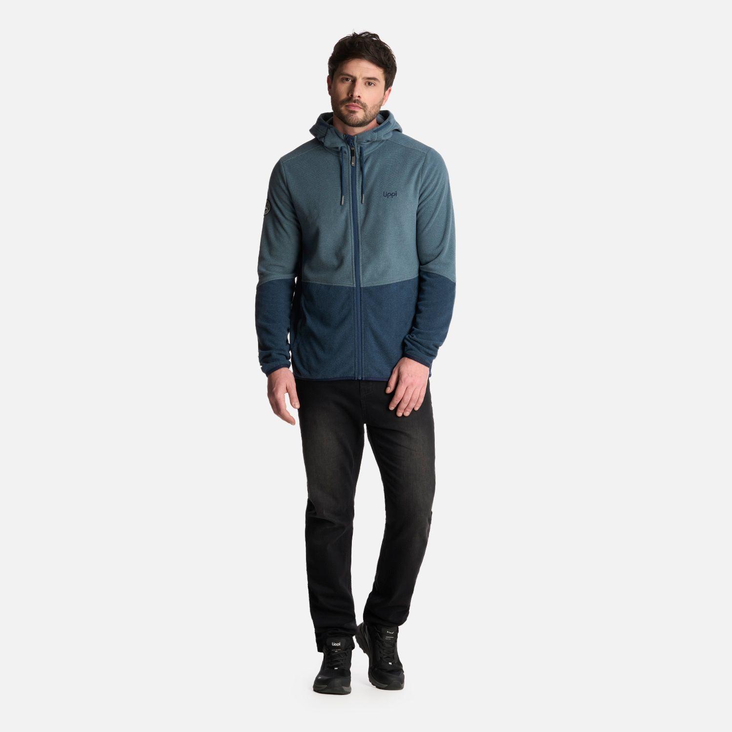 Polerón Hombre Stripes Nano-F Full Zip Hoody Azul Lippi-5