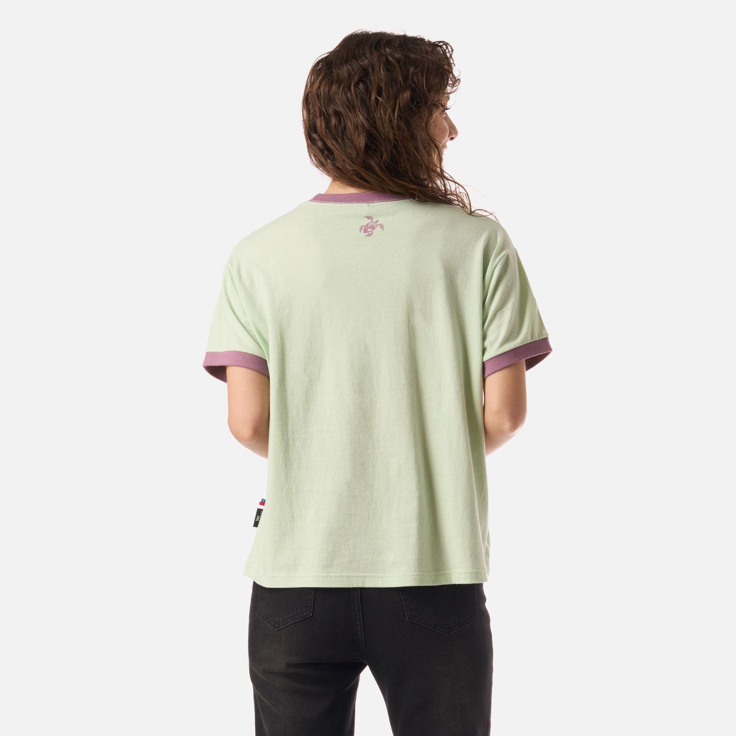 Polera Mujer Cosas Extranas Menta Haka Honu V26-2