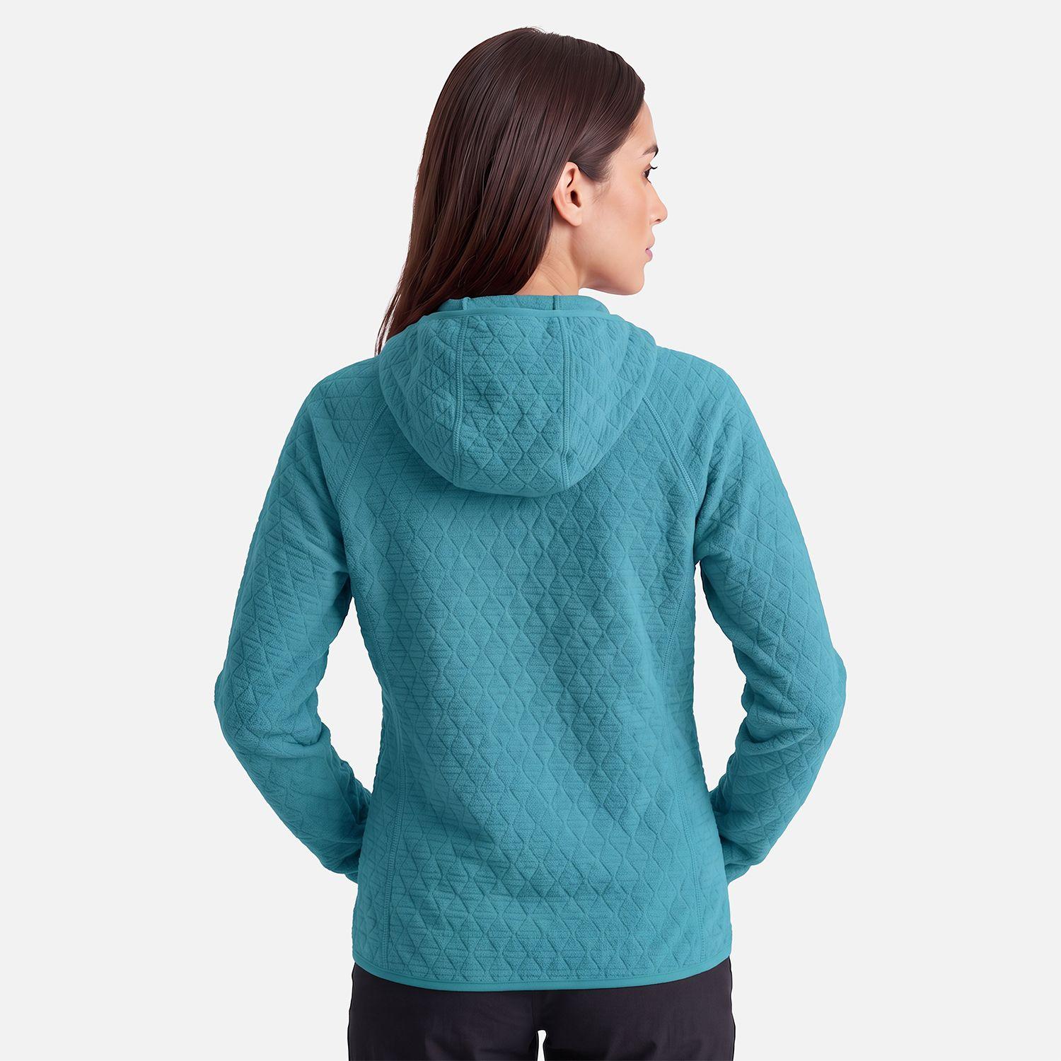 Polerón Mujer Jacaranda Nano-F Full Zip Hoody Petroleo Claro Lippi V27-1