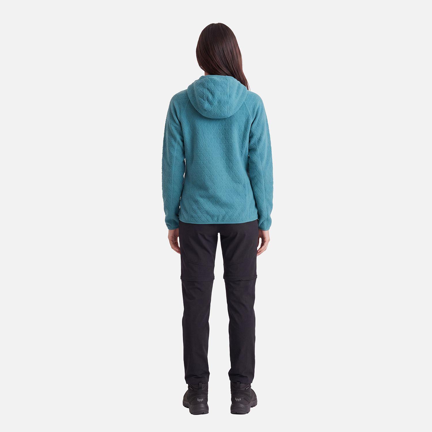 Polerón Mujer Jacaranda Nano-F Full Zip Hoody Petroleo Claro Lippi V27-3