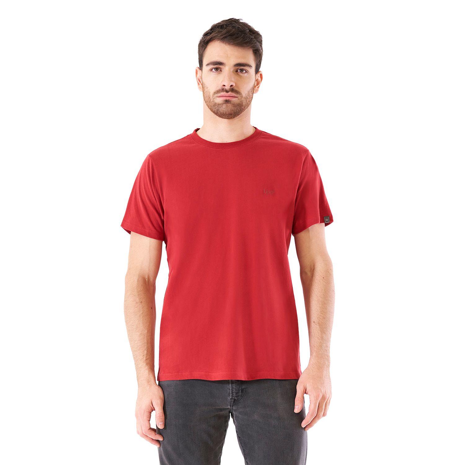 Polera Hombre Ulmo Cotton UV-Stop T-Shirt Rojo Lippi V21-1