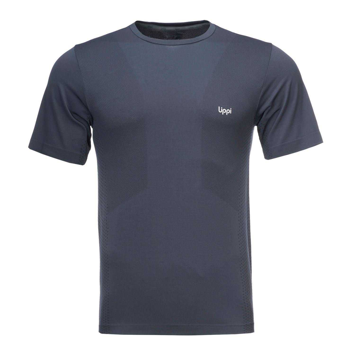 Polera Hombre Challenge Seamless T-Shirt Azul Piedra Lippi-0