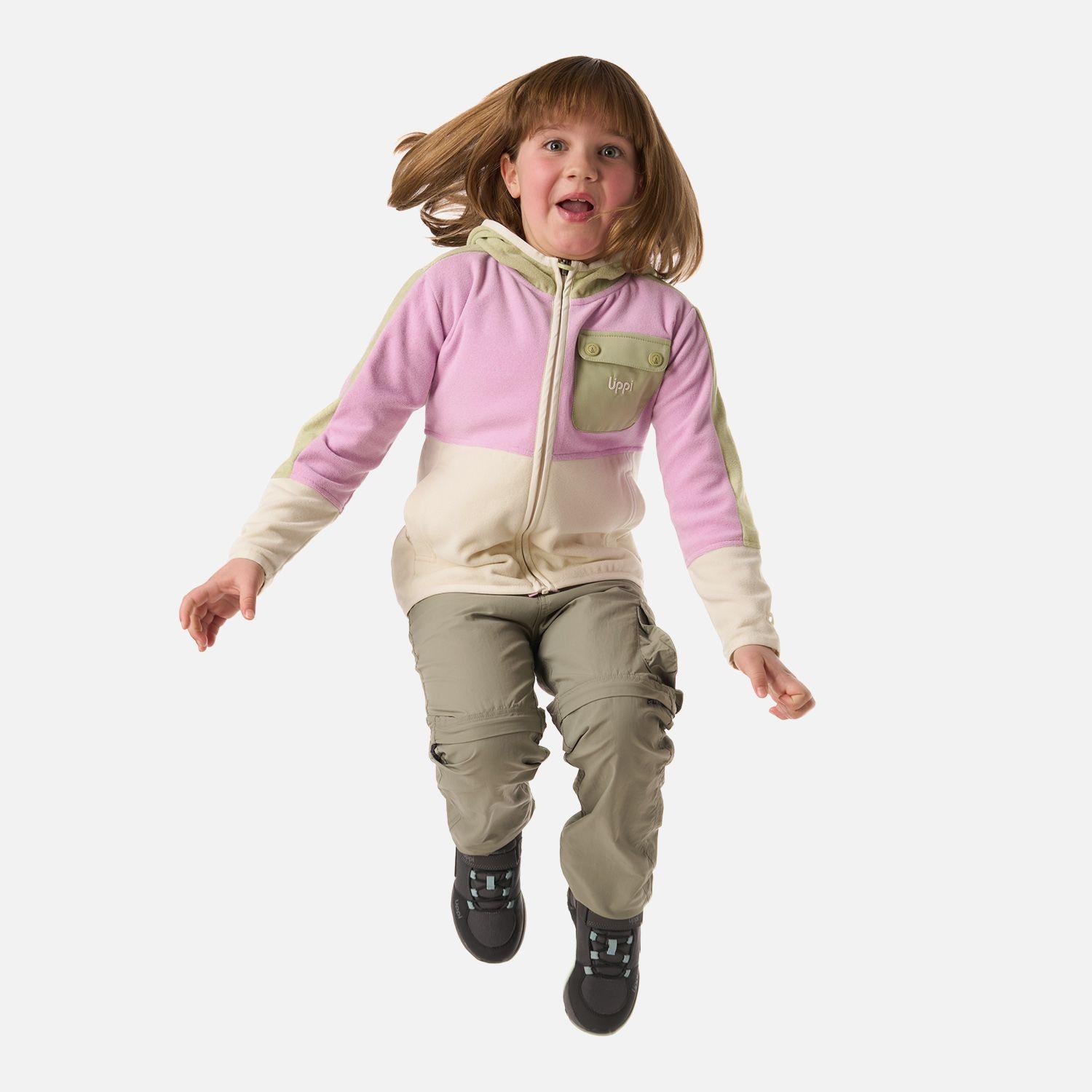 Polar Niña FirePlace Hoody Sweatshirt Verde manzana Lippi V26-5
