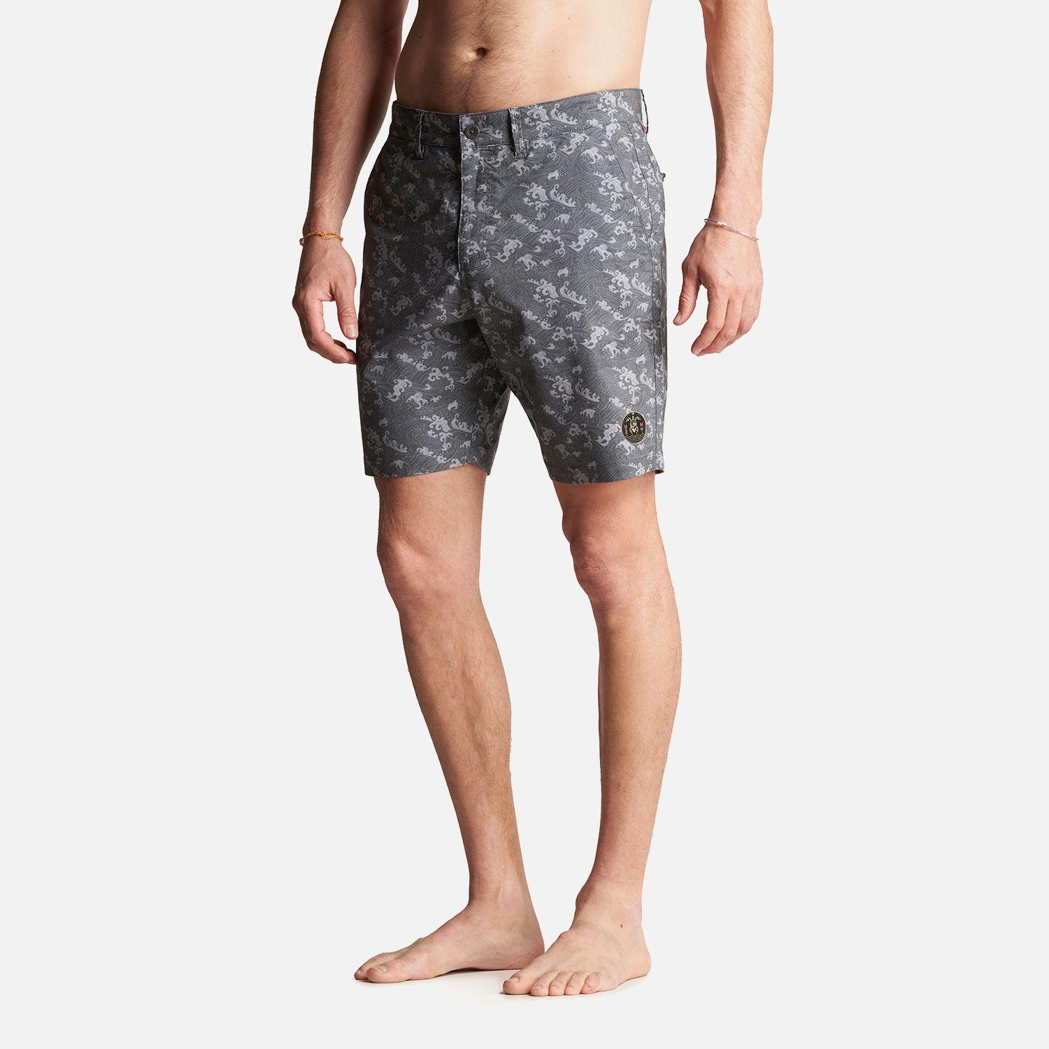 Short Hombre Anfibio Full Print Gris Haka Honu-2
