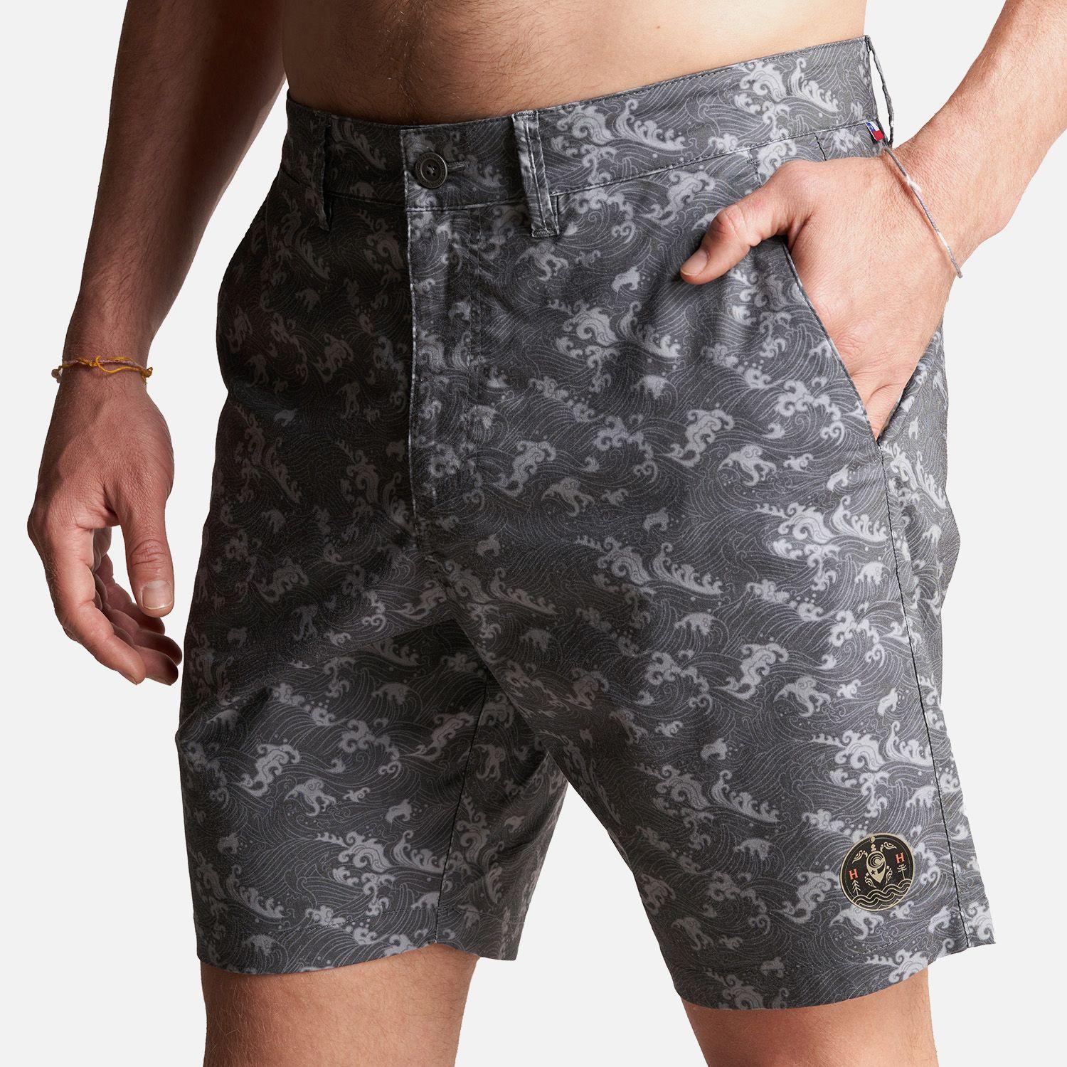 Short Hombre Anfibio Full Print Gris Haka Honu-4