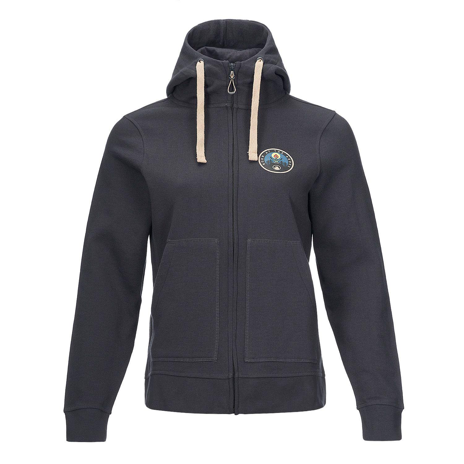 Poleron Mujer Insigne Full Zip Hoody Sweatshirt Melange Grafito Lippi-0