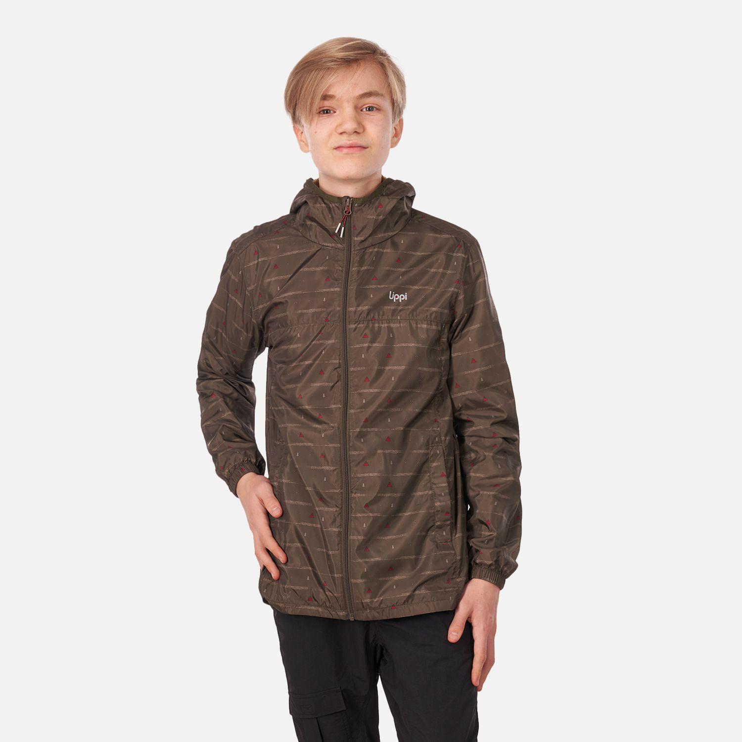 Chaqueta Teen Boy Nightfall WindBreaker Hoody Jacket Full Print Oliva Oscuro Lippi-1