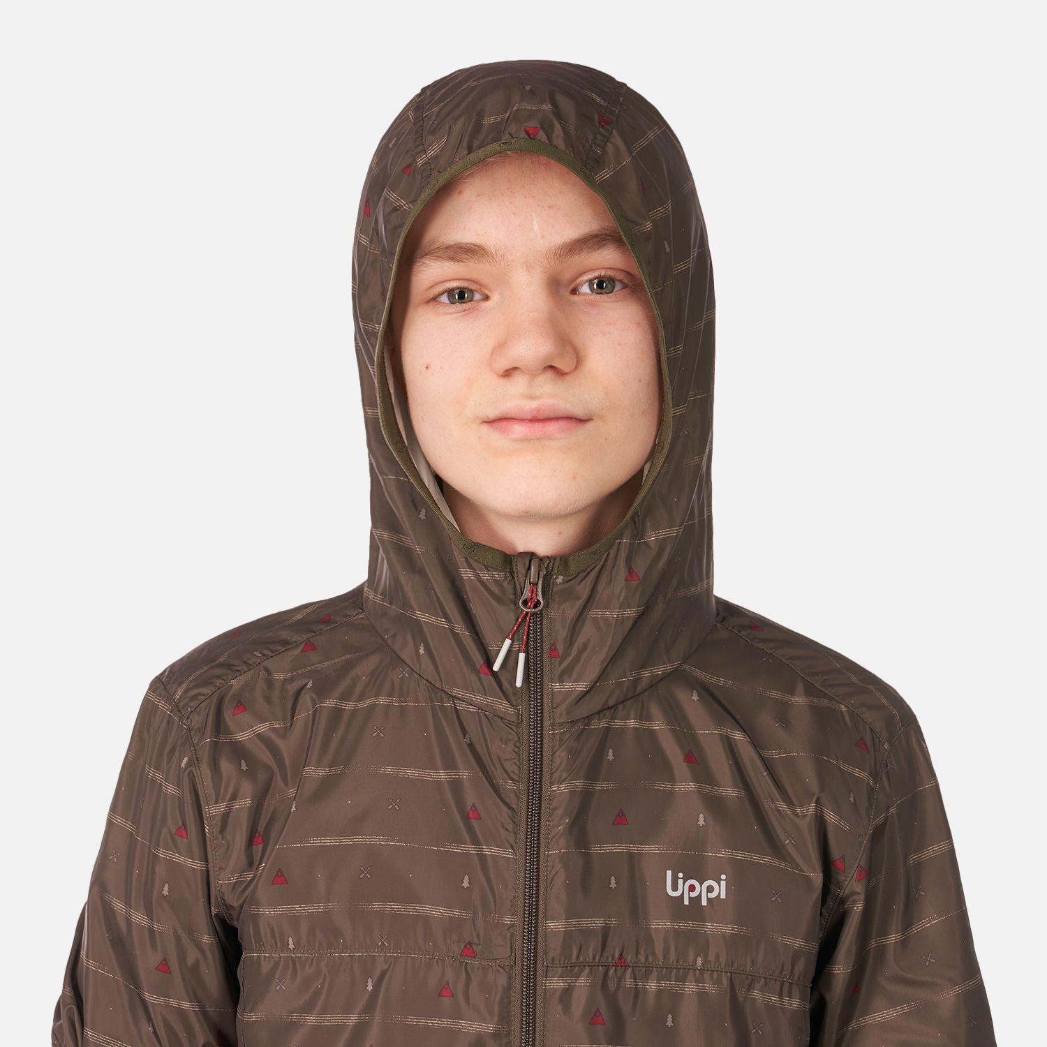 Chaqueta Teen Boy Nightfall WindBreaker Hoody Jacket Full Print Oliva Oscuro Lippi-3