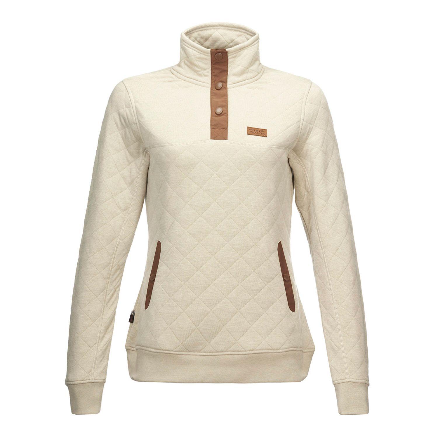 Poleron Mujer Tokerau insulado Beige Haka Honu-0