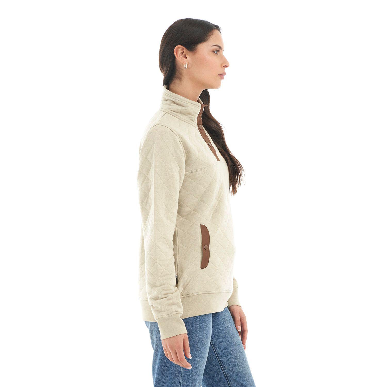 Poleron Mujer Tokerau insulado Beige Haka Honu-3