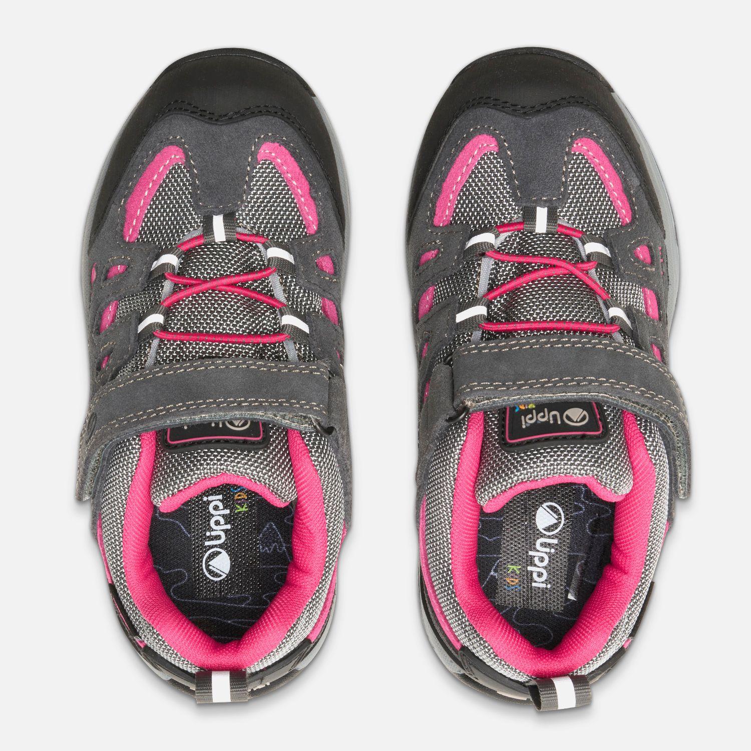 Zapato Niña Puelo Cs Low Velcro Gris / Fucsia Lippi V26-5