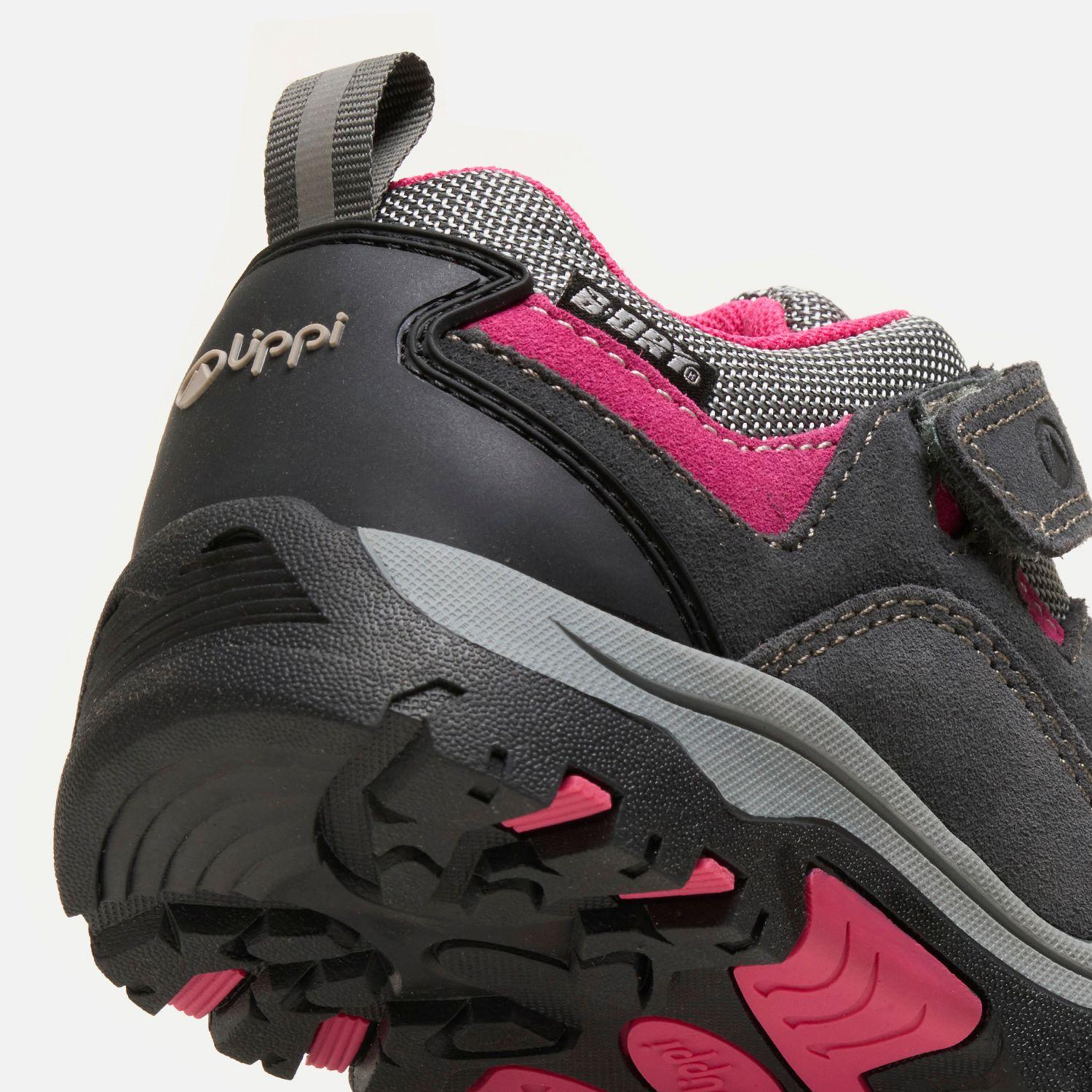 Zapato Niña Puelo Cs Low Velcro Gris / Fucsia Lippi V26-7