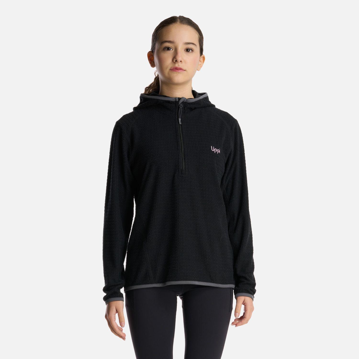 Polerón Teen Girl Mild Nano-F 14 Zip Hoody Negro Lippi V25-0