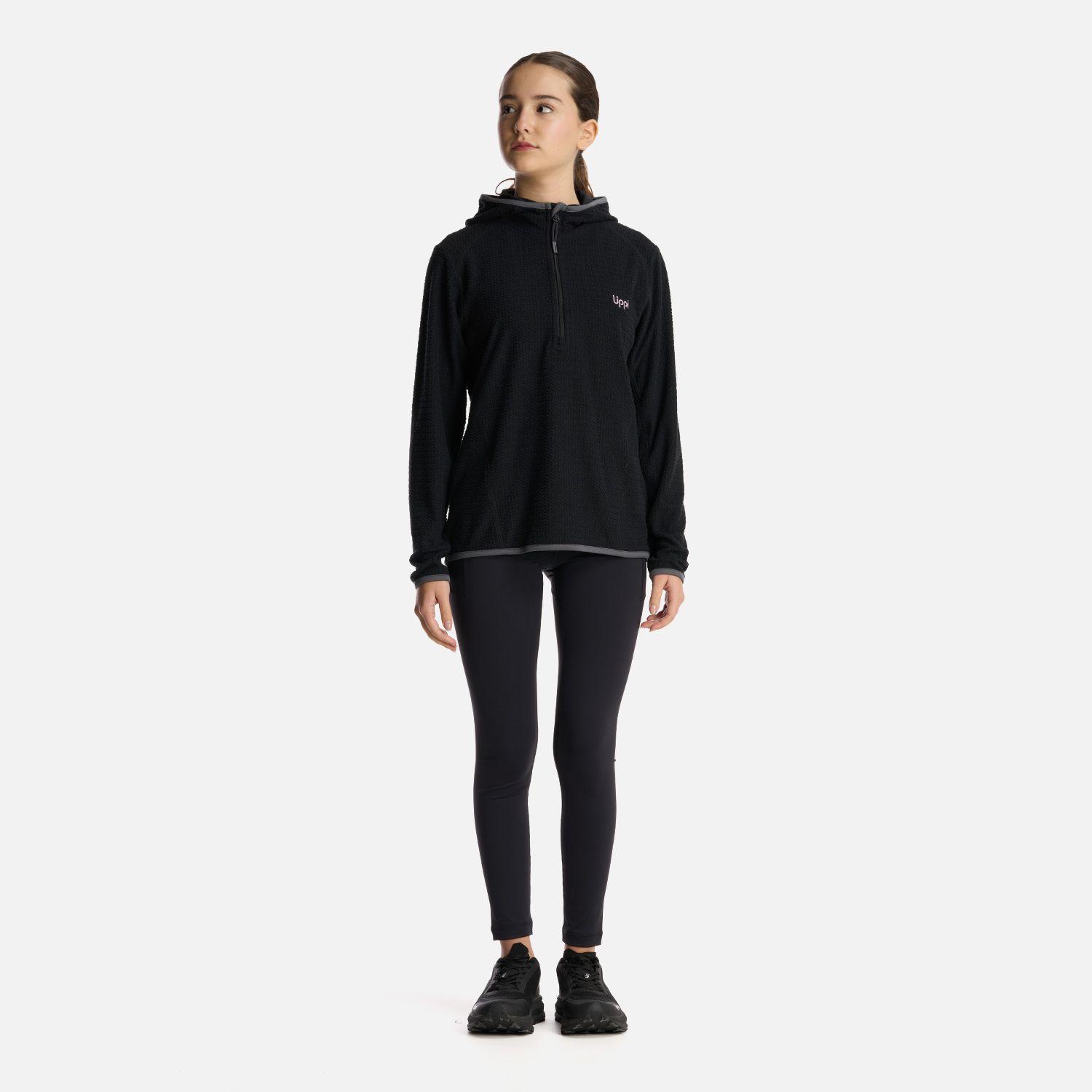 Polerón Teen Girl Mild Nano-F 14 Zip Hoody Negro Lippi V25-4