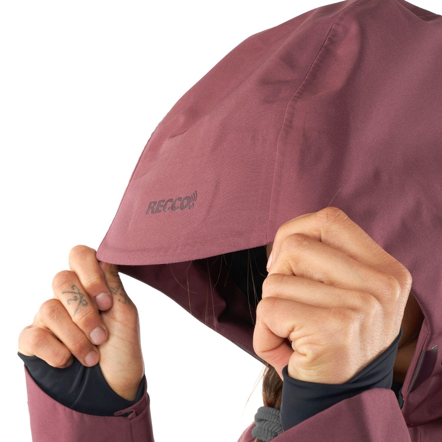 Chaqueta Mujer Snow Raptor B-Dry Hoody Jacket Burdeo Lippi-2