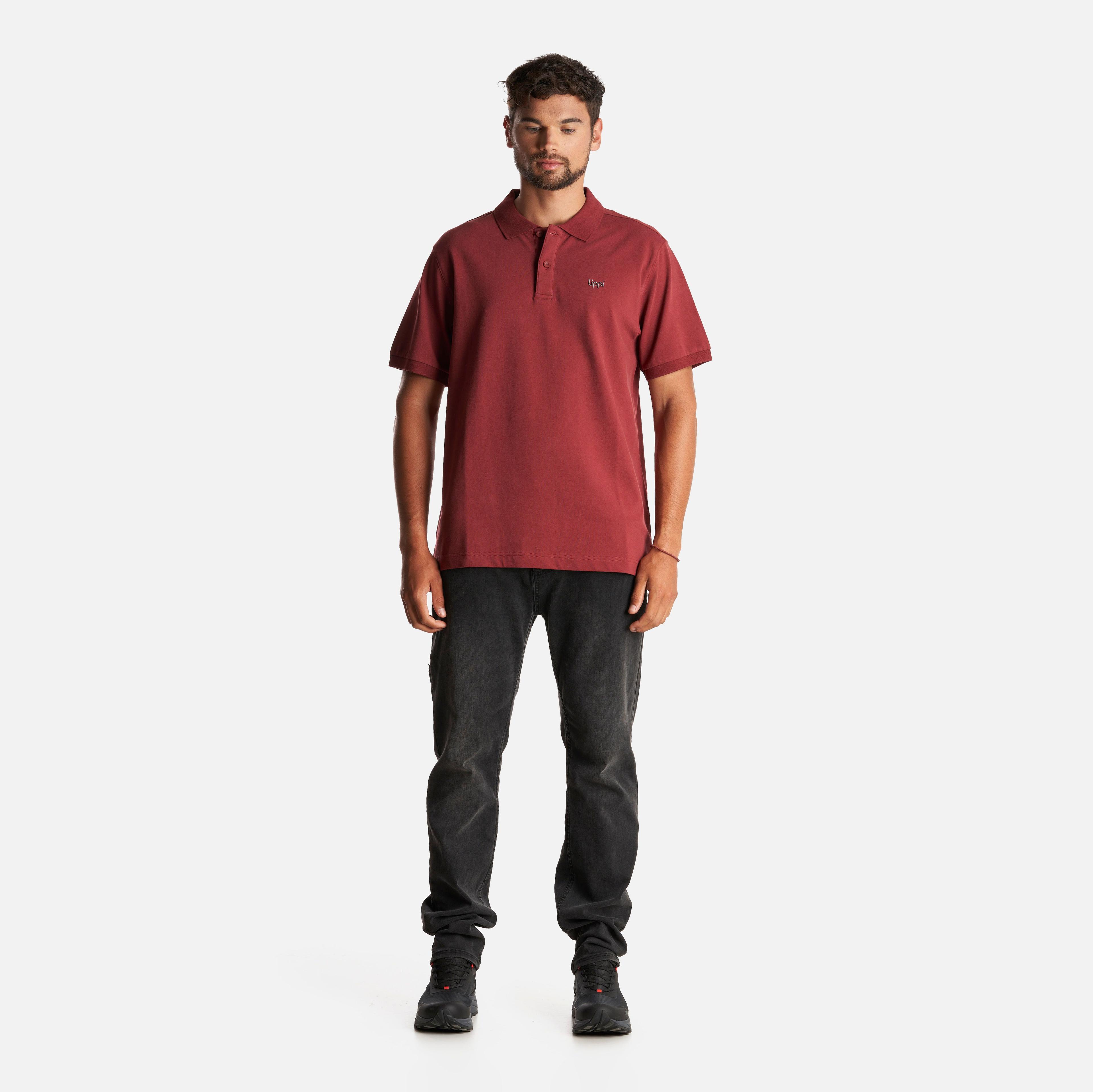 Polera Hombre First Class Elastic Polo Ladrillo Lippi-5